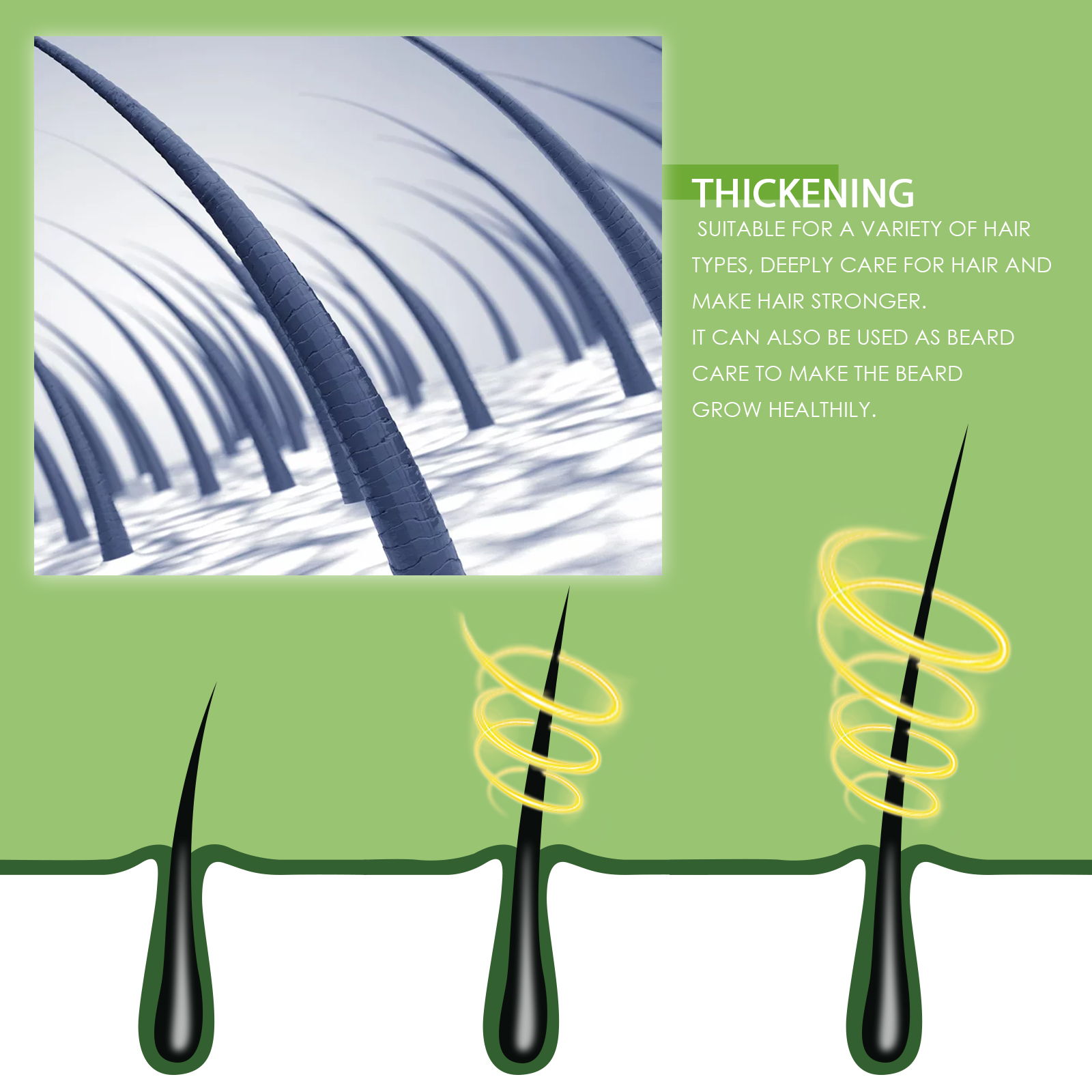 Rosemary Hair Growth Oil Hair Care Thickness Loss Deep Nourishing Scalp Care Strengthen Repair Damaged Oil Control For Men Women