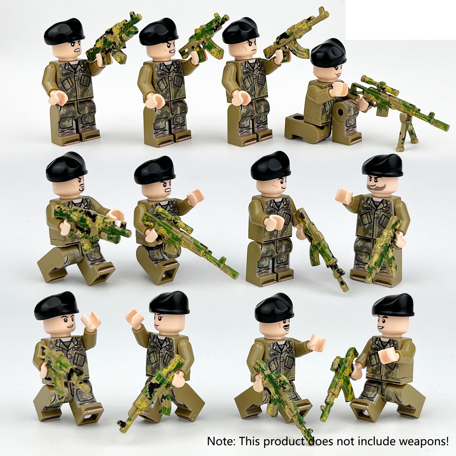 (B) Military Battle Building Brick Toy Collectible Airborne Assault Division Long Yan Special Forces Minifigure Great Gift for Teens