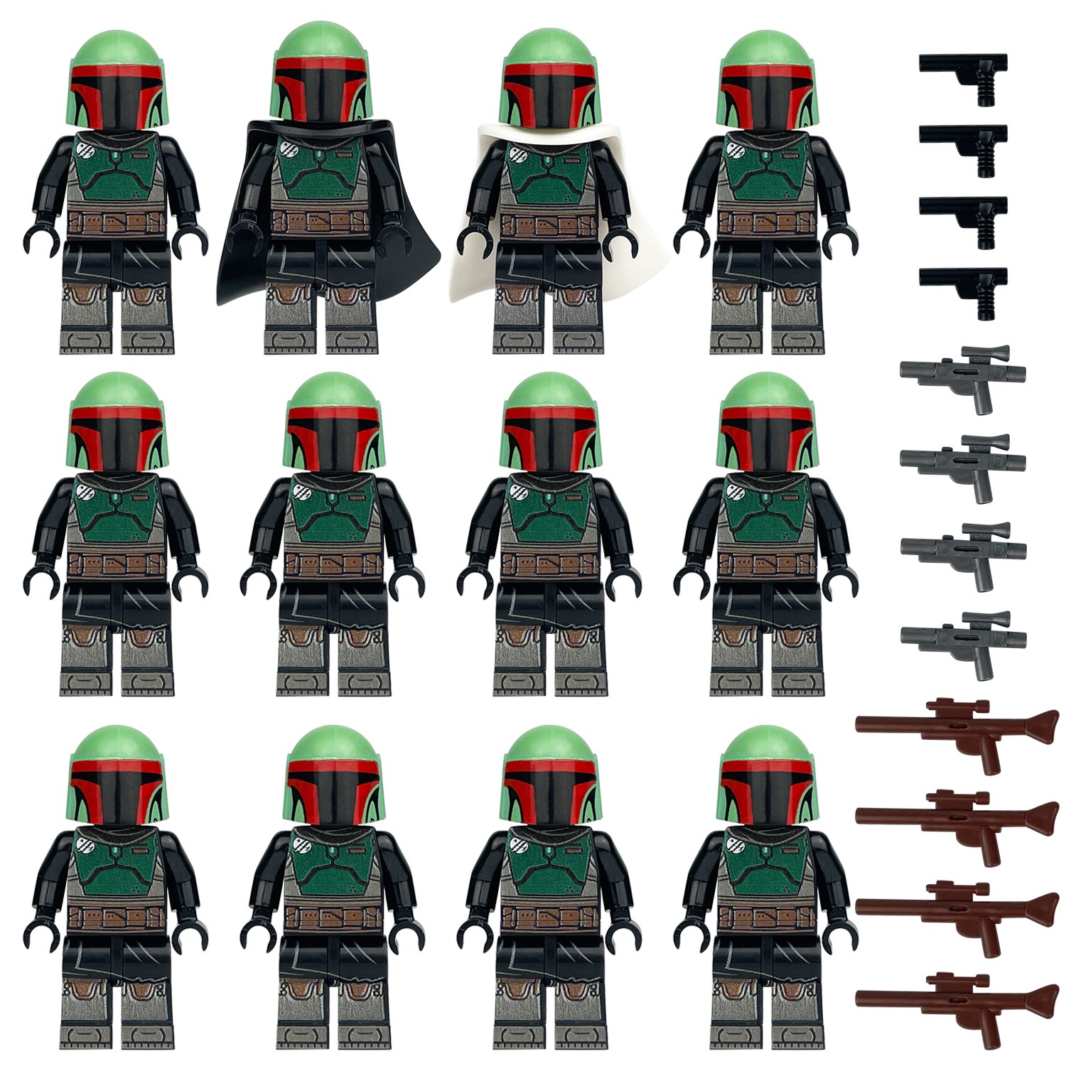(Army D) Soldiers Building Blocks Science Fiction Series Star Wars Toy Anime Collection Mini Figures with Stand and Accessories for Kids