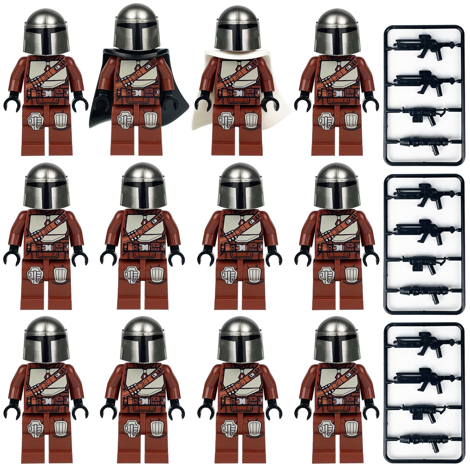 (Army D) Soldiers Building Blocks Science Fiction Series Star Wars Toy Anime Collection Mini Figures with Stand and Accessories for Kids