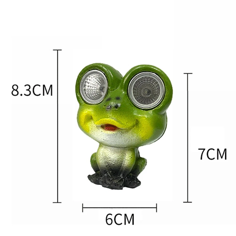 LED Lights Garden Bird Frog Lamps Solar Powered Resin Outdoor Figurines