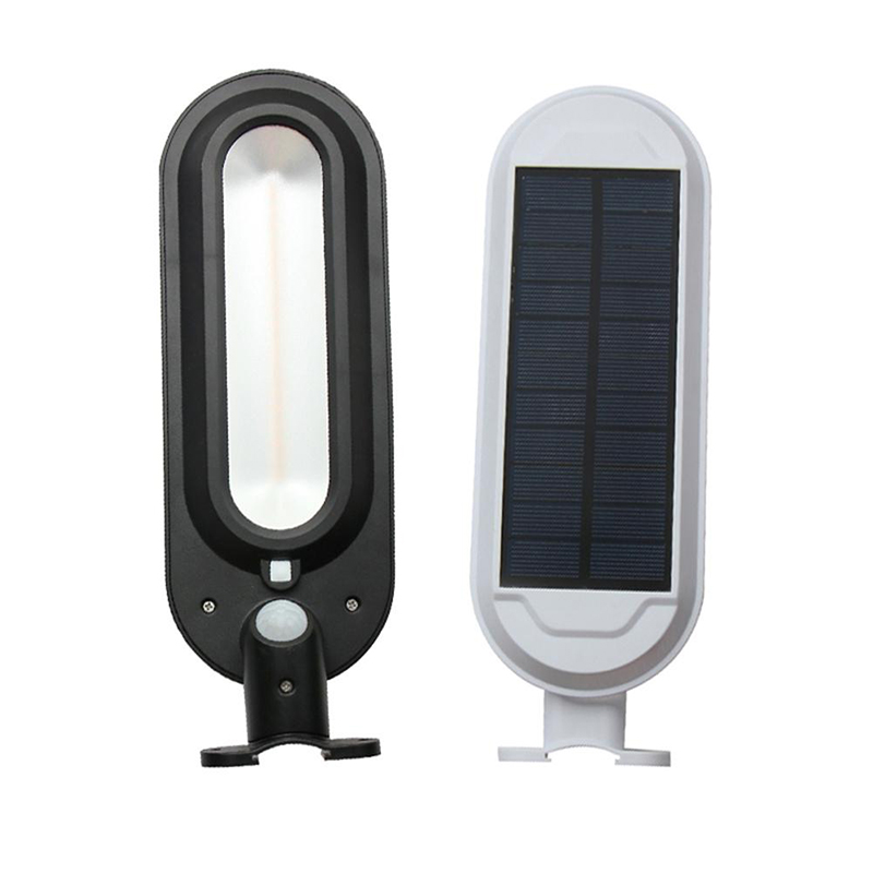 (Black) Solar Led Street Lamp Waterproof Outdoor Landscape Garden Light Human Sensing Led Solar Wall Light LED Street Light