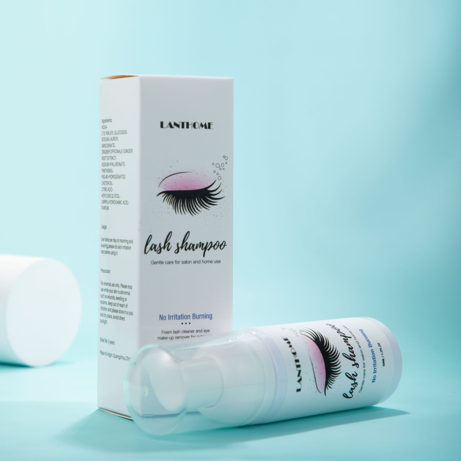 Eyelash Shampoo Cleansing Foam For Gentle Lash Cleansing Makeup Remover And Extension Friendly Daily Wash
