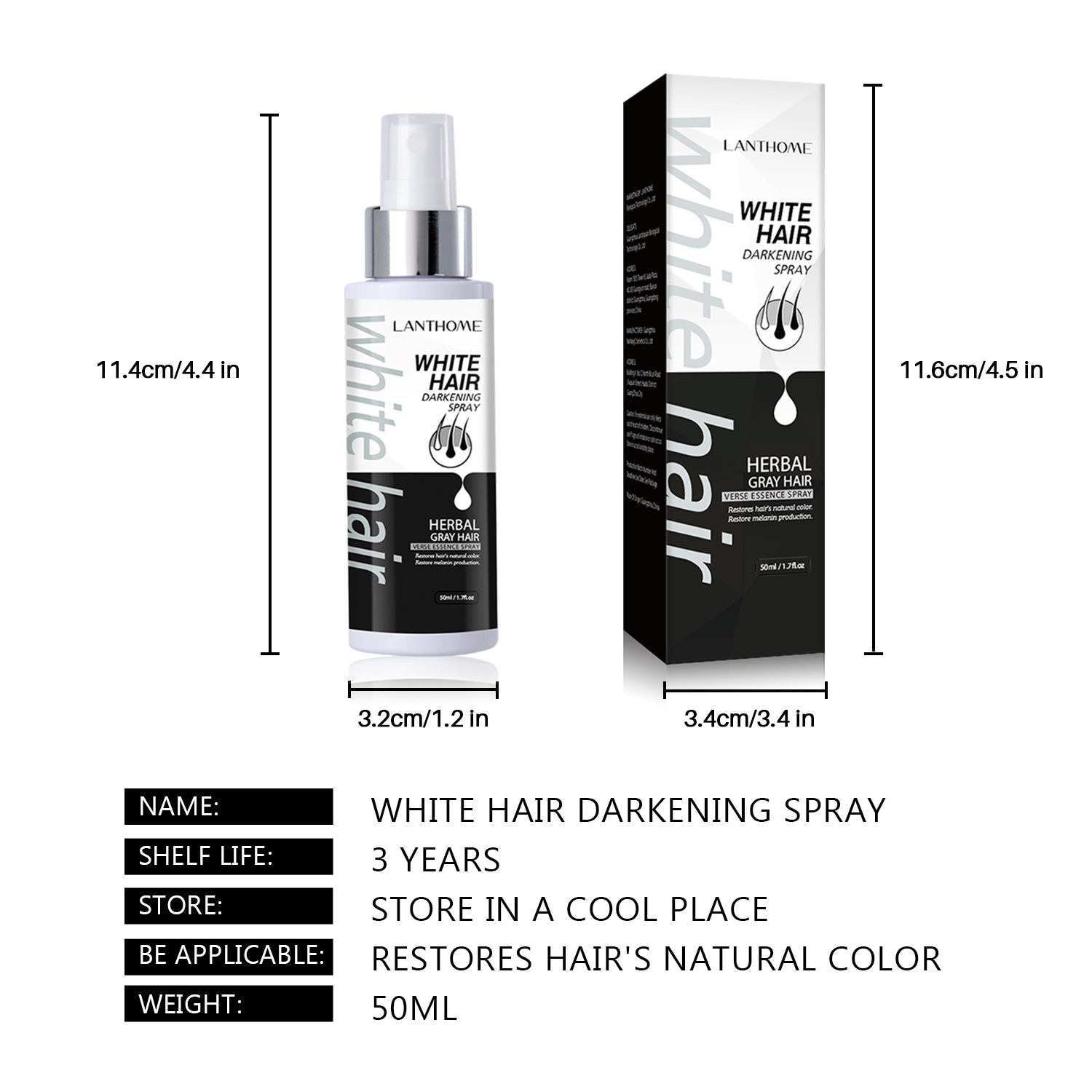 Hair Care Spray For Nourishing Scalp And Revitalizing Dull Hair Daily Toning Treatment 50ml