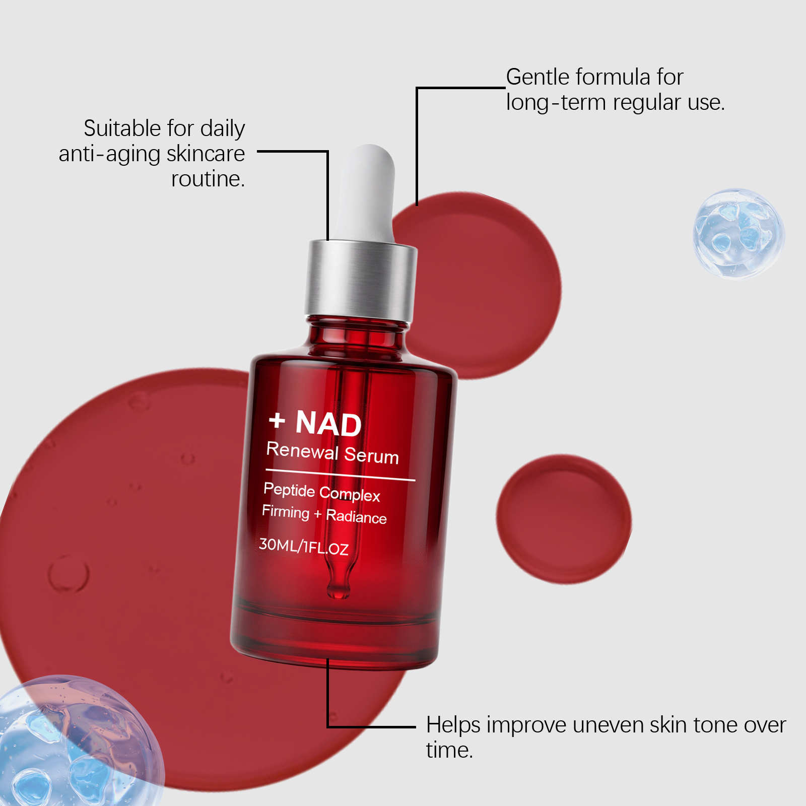 Moisturizing Revitalizing Essence Hydrate Skin Base Plump Clear Skin Texture Delicate Soft Facial Care Serum
