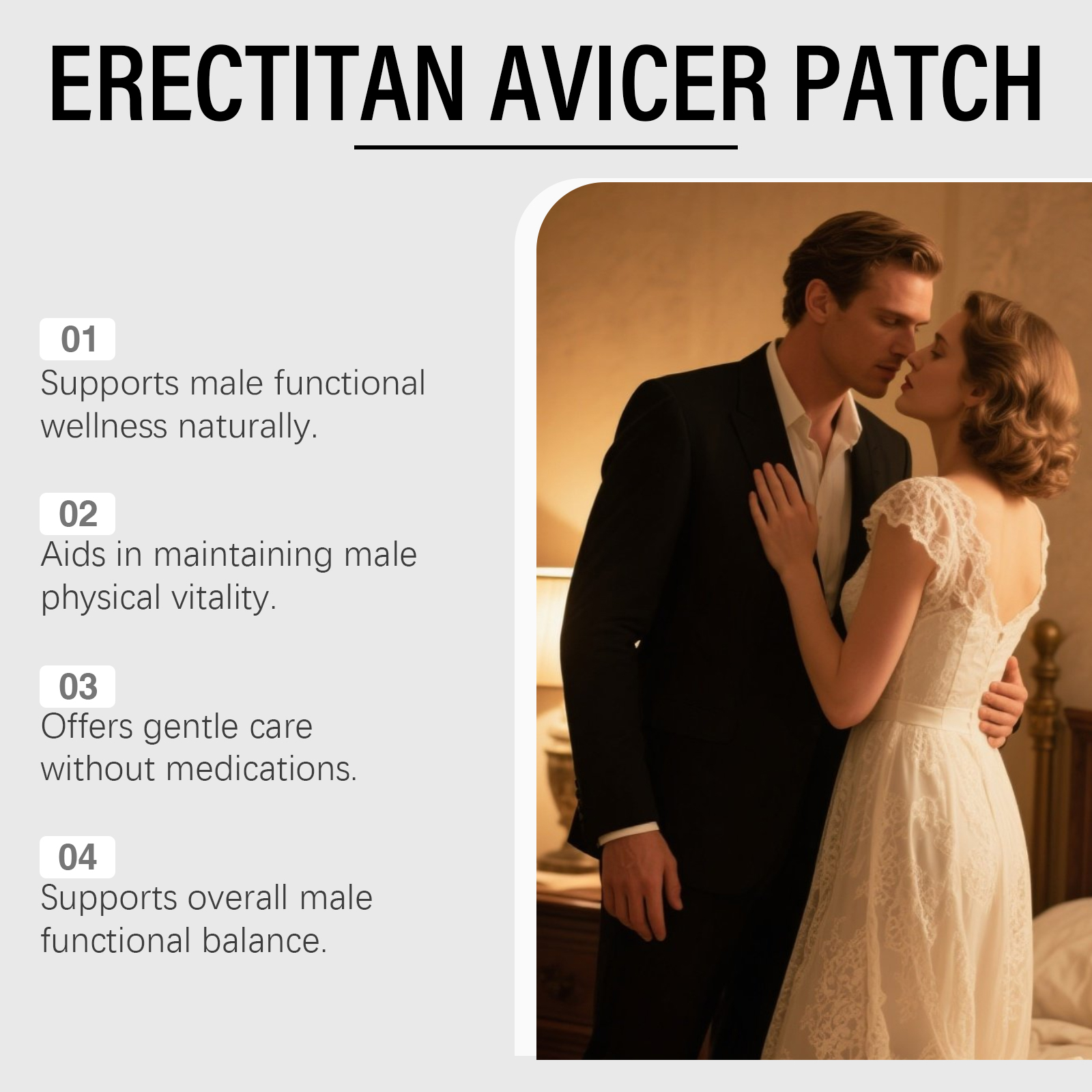 Male Care Comprehensive Patch Mild Formula Daily Care Mens Body Skin Comfort Condition External Use Patch Gentle Skin Nourish Maintain Healthy Surface