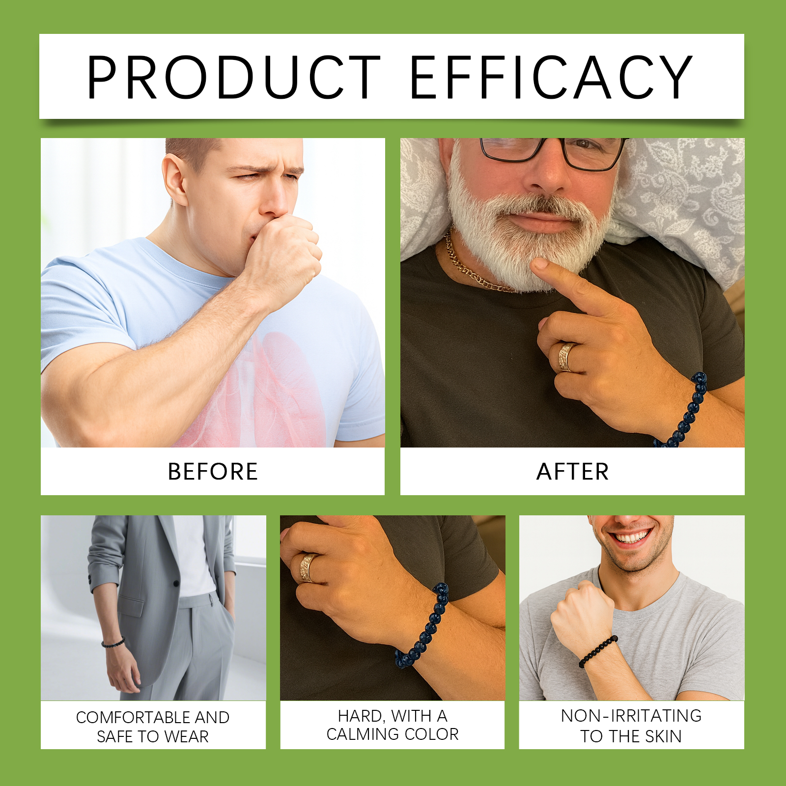 Men Bracelet Simple Fashion Trendy Comfortable Portable Jewelry Accessory Daily Wear Match Gentleman Ornament Stylish Lightweight Everyday Outfit
