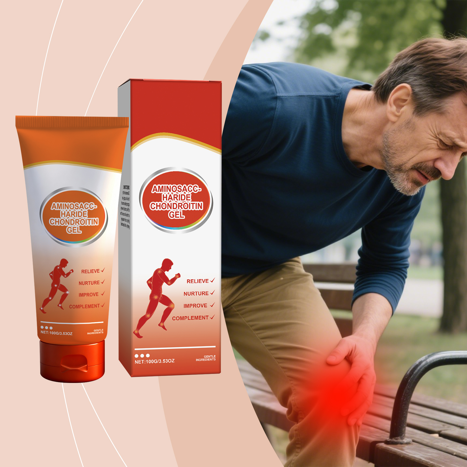 Joint Care Gel Mild Formula Nourish Body Joint Knee Daily Comfort Smear Skin Care Product