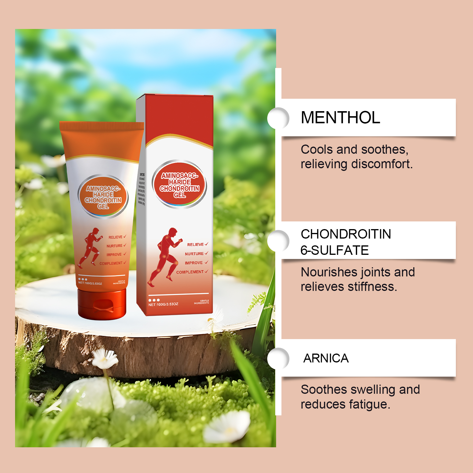 Joint Care Gel Mild Formula Nourish Body Joint Knee Daily Comfort Smear Skin Care Product