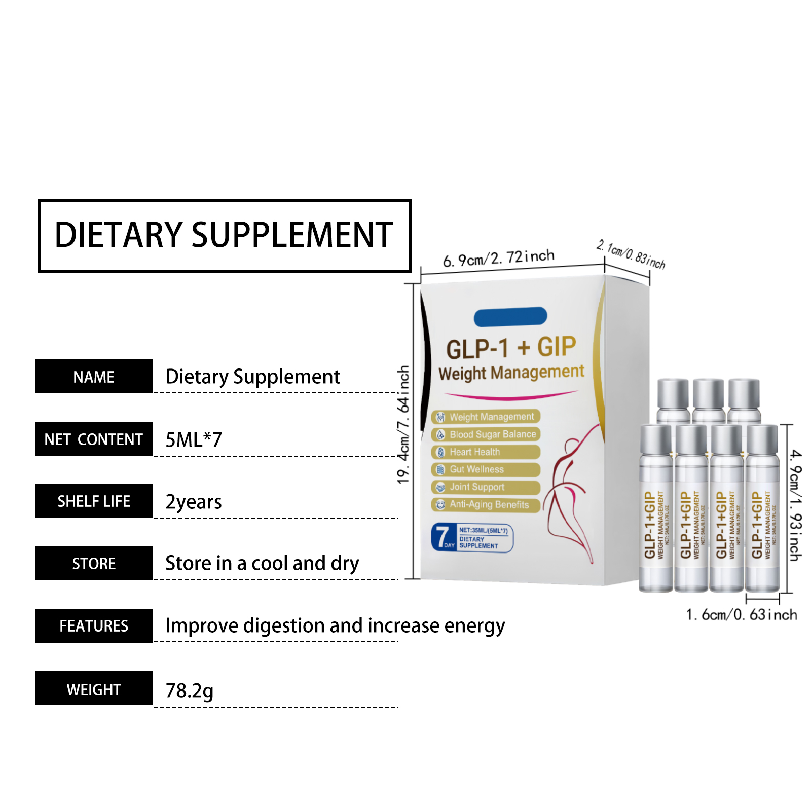 Body Care Drops Mild Ingredients Nourish Comfort Boost Vitality Slim Figure Daily Nutrition Supplement