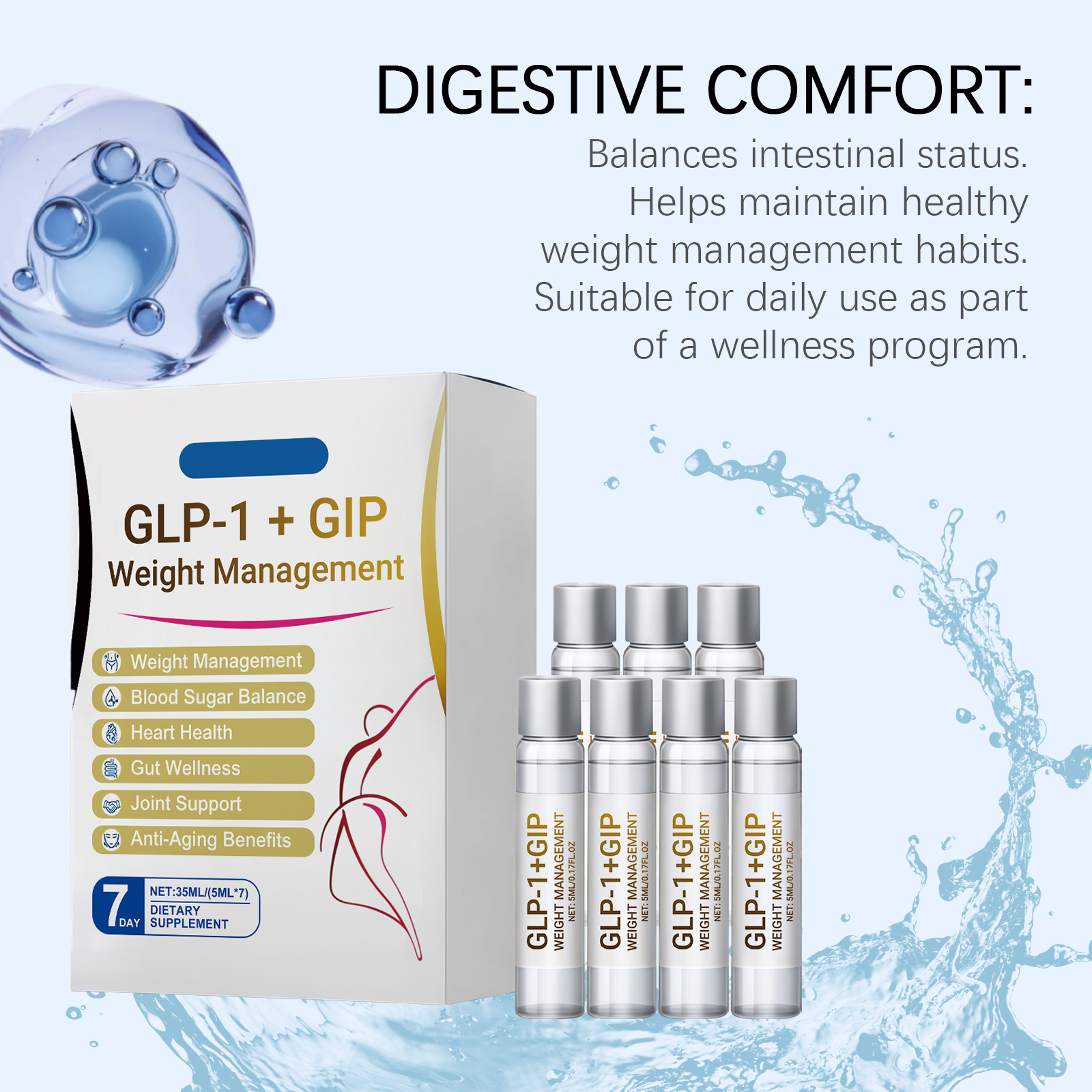 Body Care Drops Mild Ingredients Nourish Comfort Boost Vitality Slim Figure Daily Nutrition Supplement