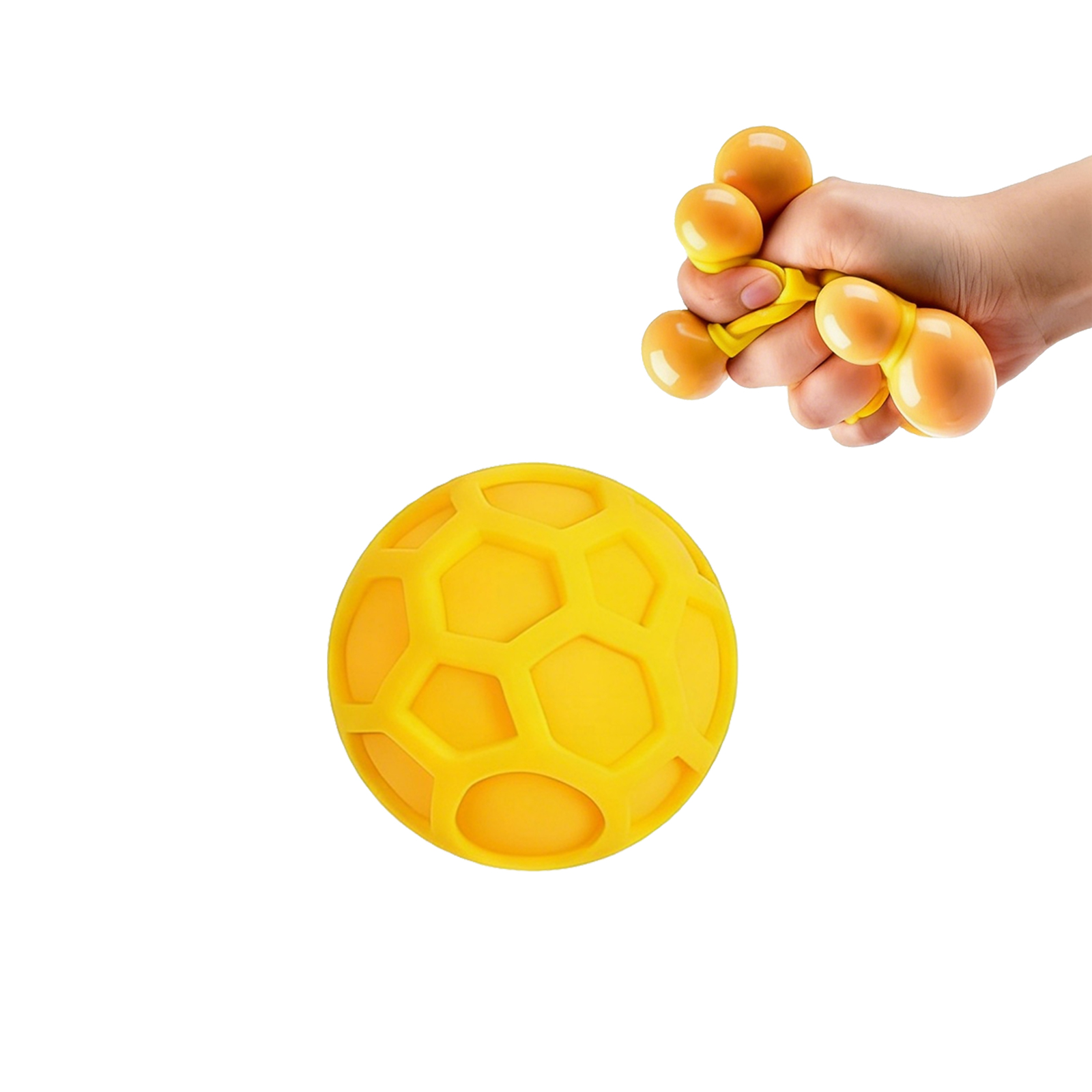(Yellow) Yellow Soft Squeeze Stress Relief Ball Cute Tiny Slow Rebound Soft Portable Daily Relax Healing Toy