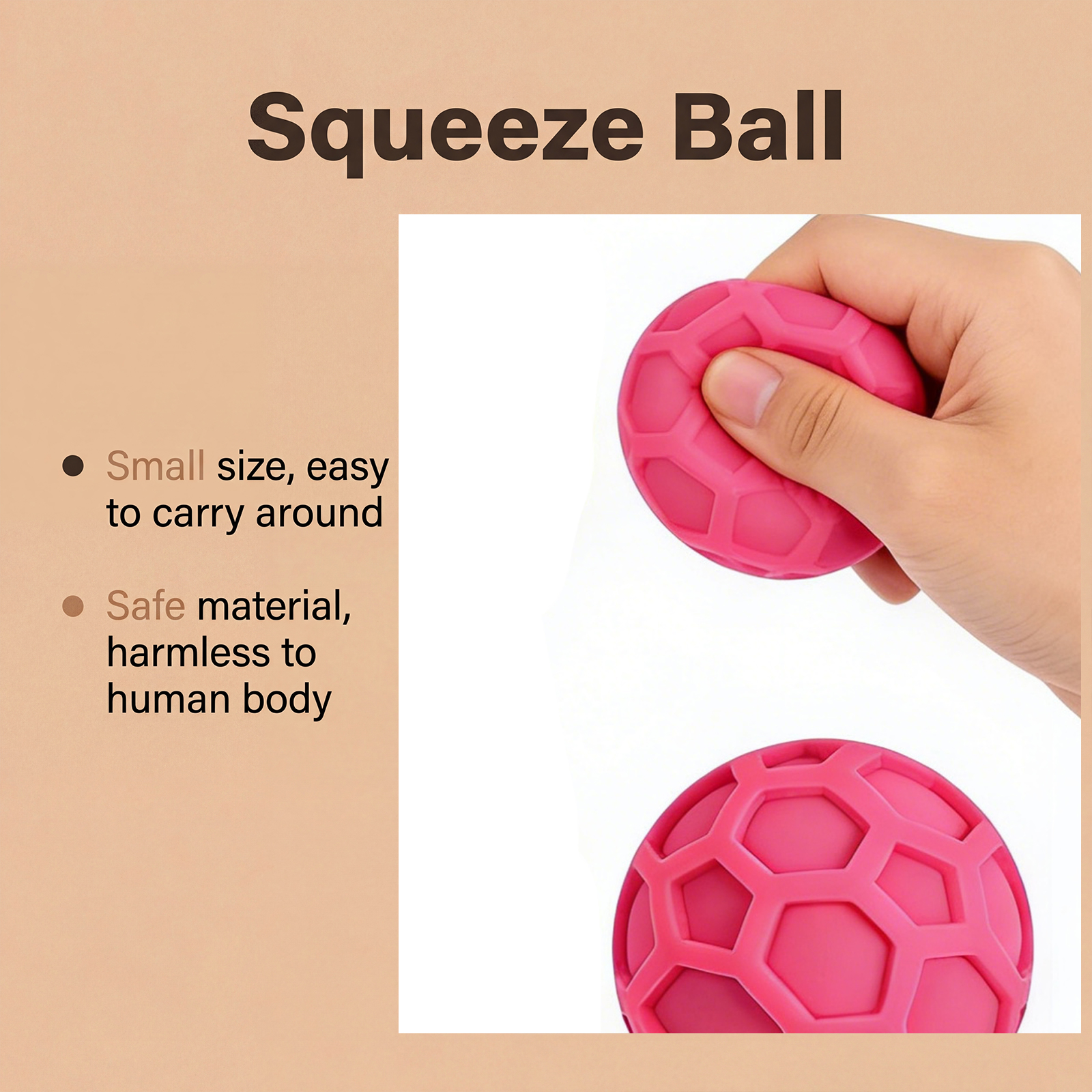 (Yellow) Yellow Soft Squeeze Stress Relief Ball Cute Tiny Slow Rebound Soft Portable Daily Relax Healing Toy