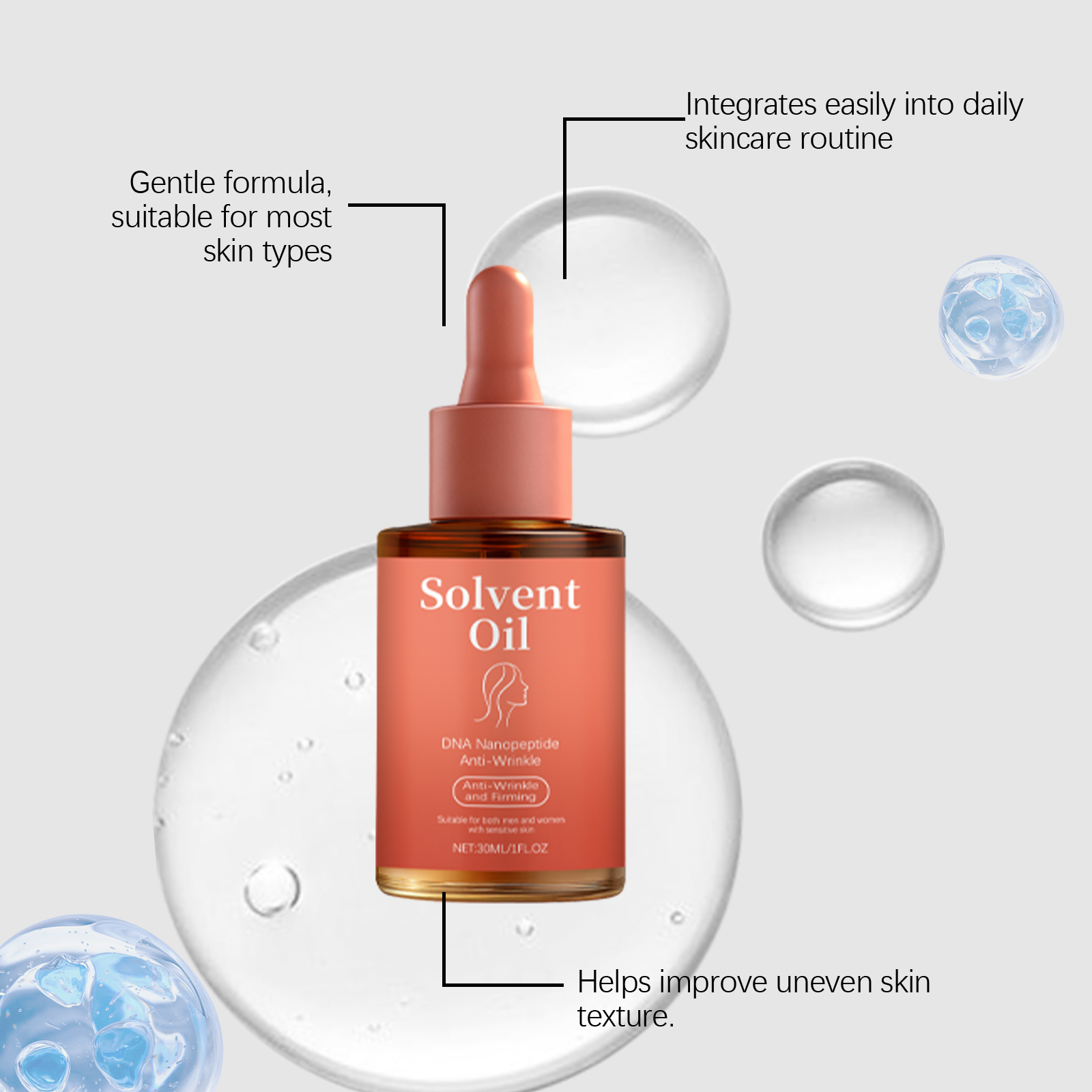 Facial Care Essence Bright Revitalizing Texture Light Non Greasy Comfortable Moist Skin Daily Treatment Serum