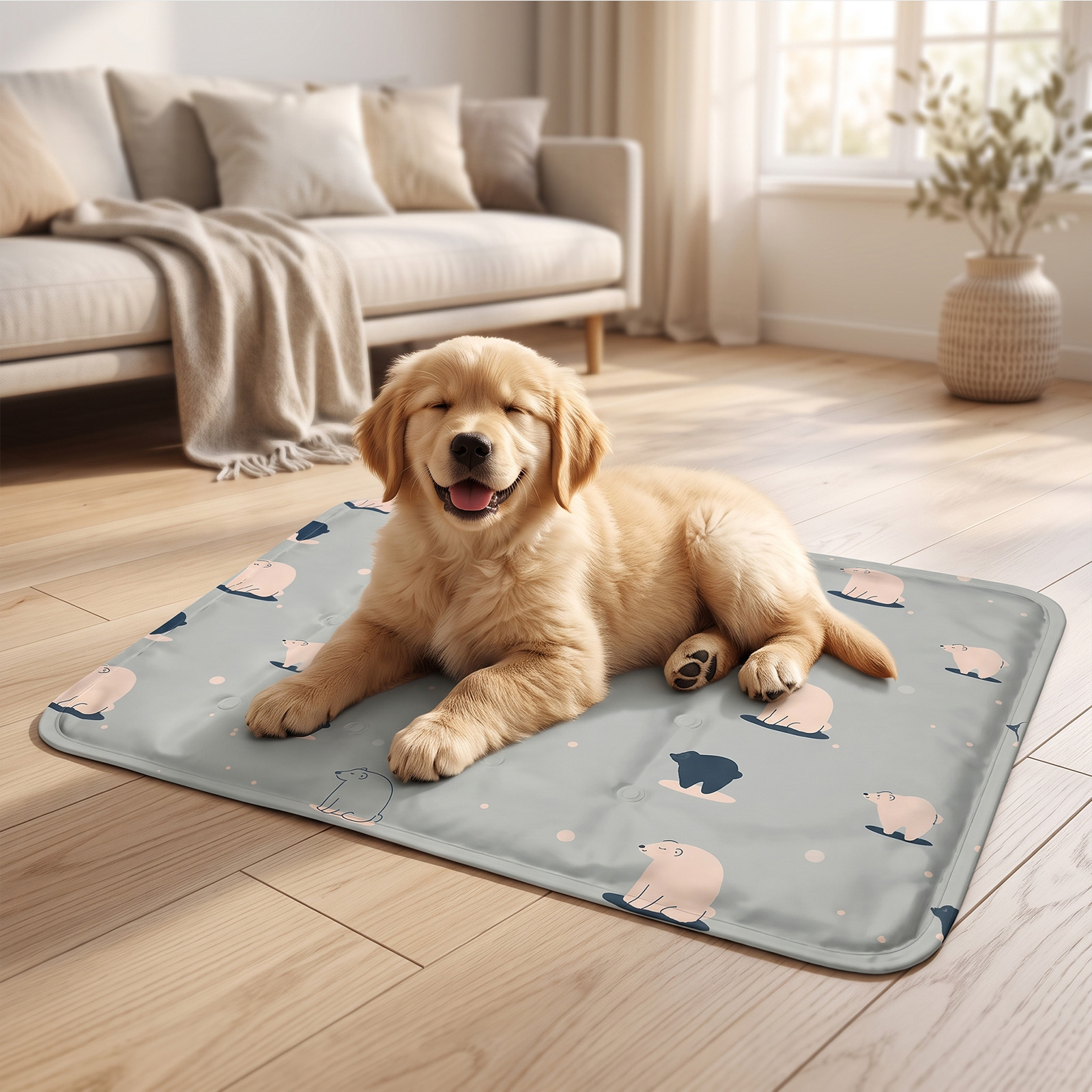 Pet Cooling Mat Foldable Scratch Resistant Summer Gel Heat Dissipation Comfort Cool For Cats Dogs