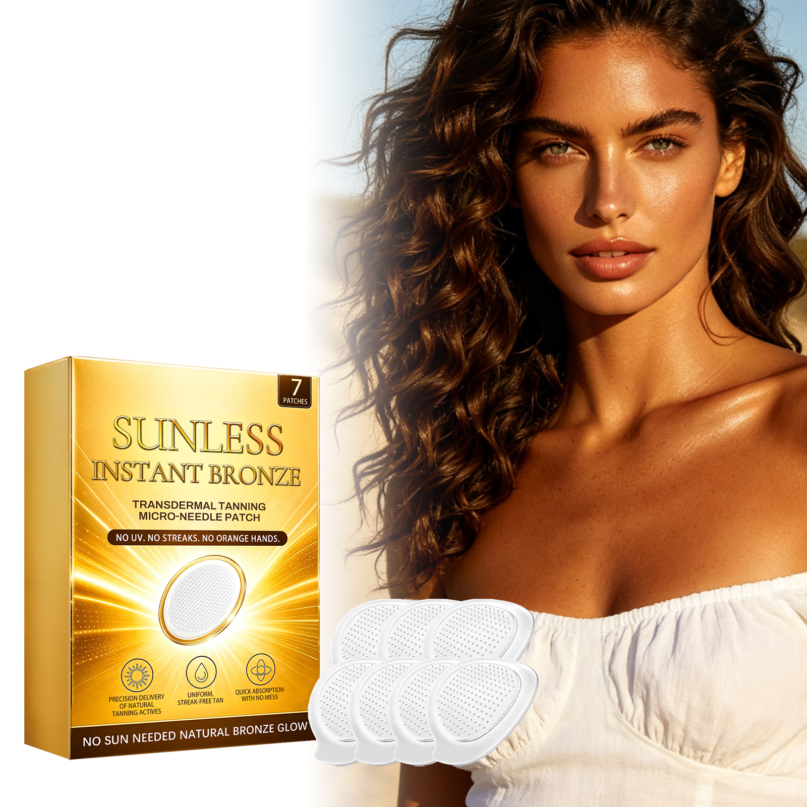 Tanning Care Patches Summer Outdoor Sunfree Skinfriendly Breathable Soft Mild Convenient Body Skincare