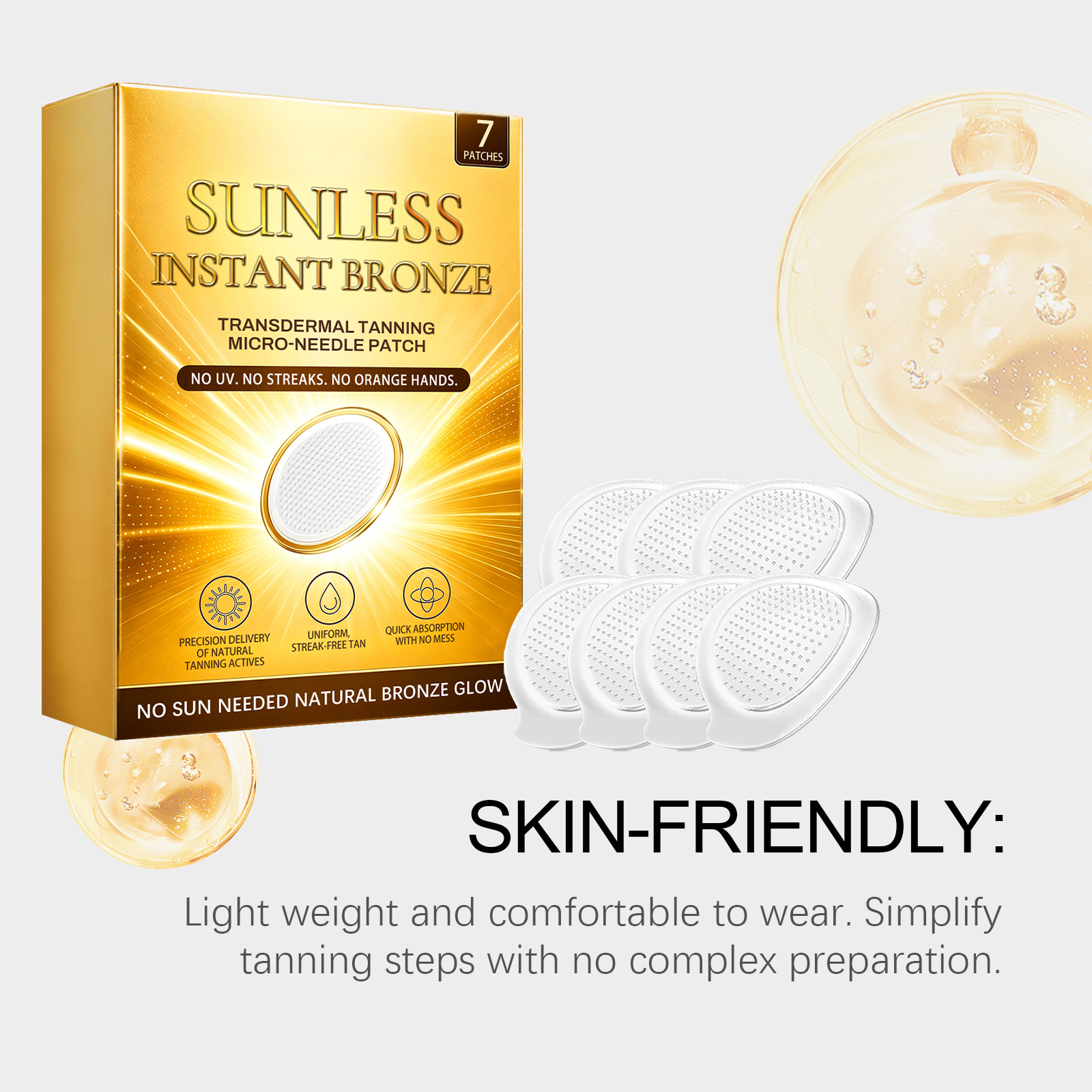 Tanning Care Patches Summer Outdoor Sunfree Skinfriendly Breathable Soft Mild Convenient Body Skincare