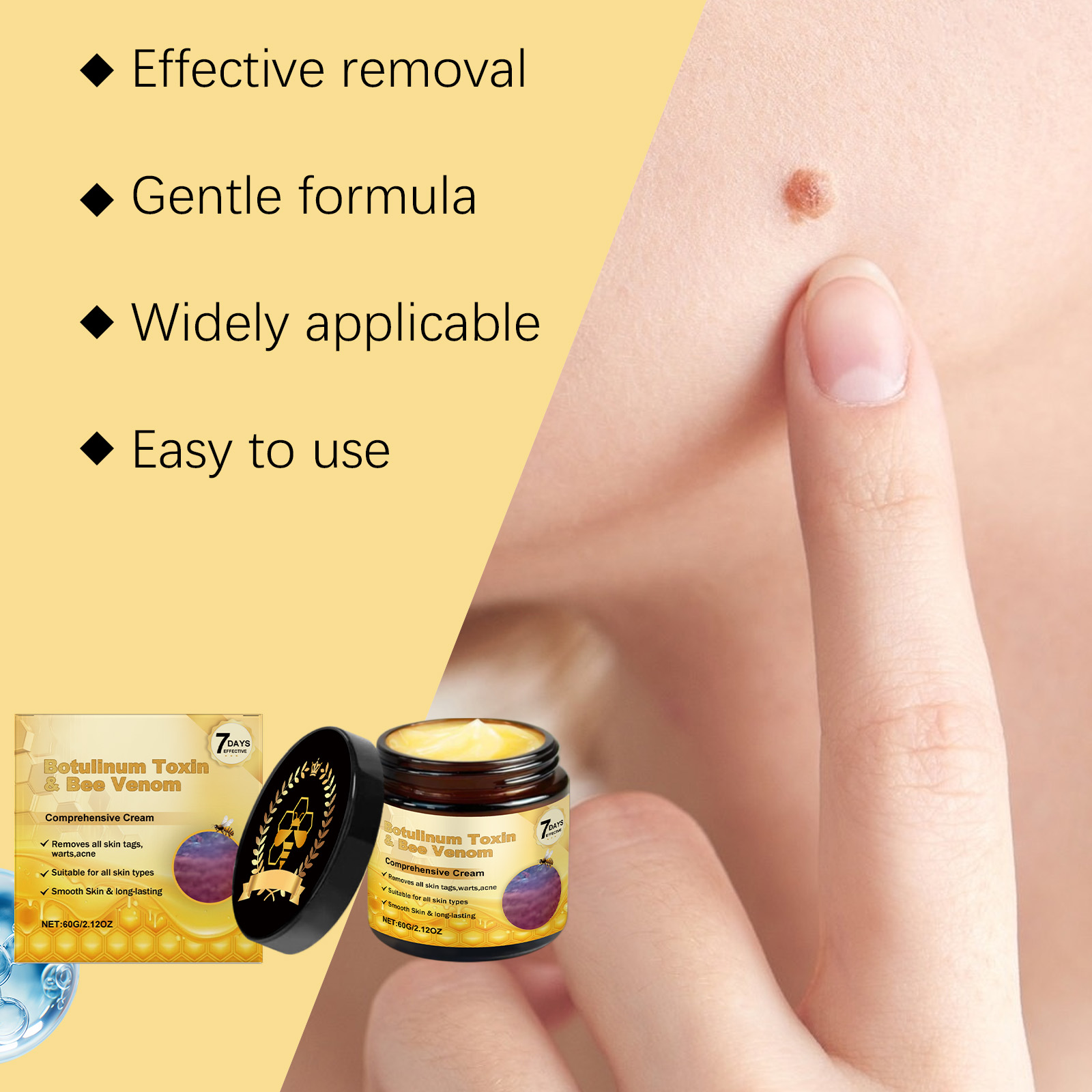 Bee Venom Skin Care Cream Gentle Nourishing Formula For Daily Body Cleansing And Smooth Complexion