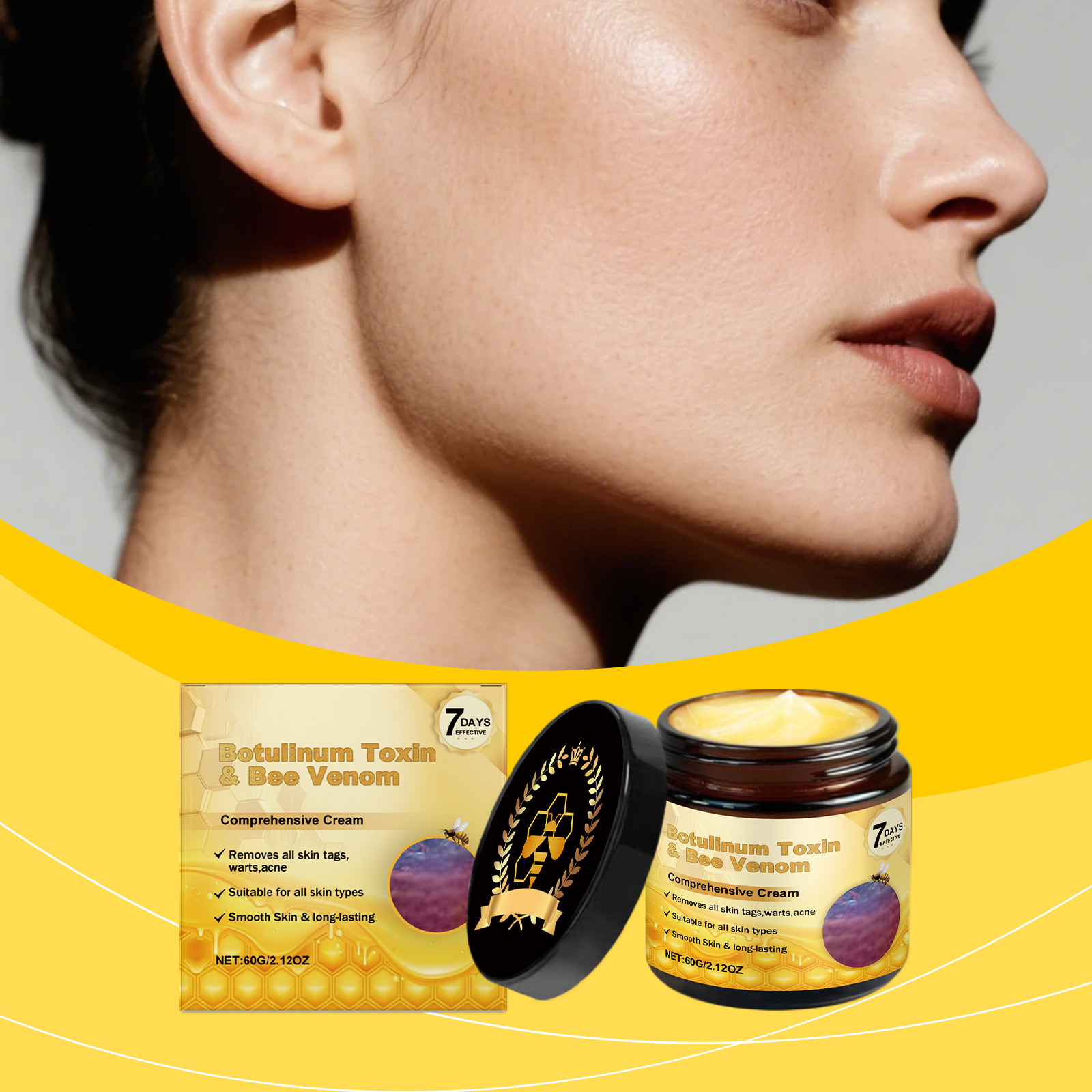Bee Venom Skin Care Cream Gentle Nourishing Formula For Daily Body Cleansing And Smooth Complexion