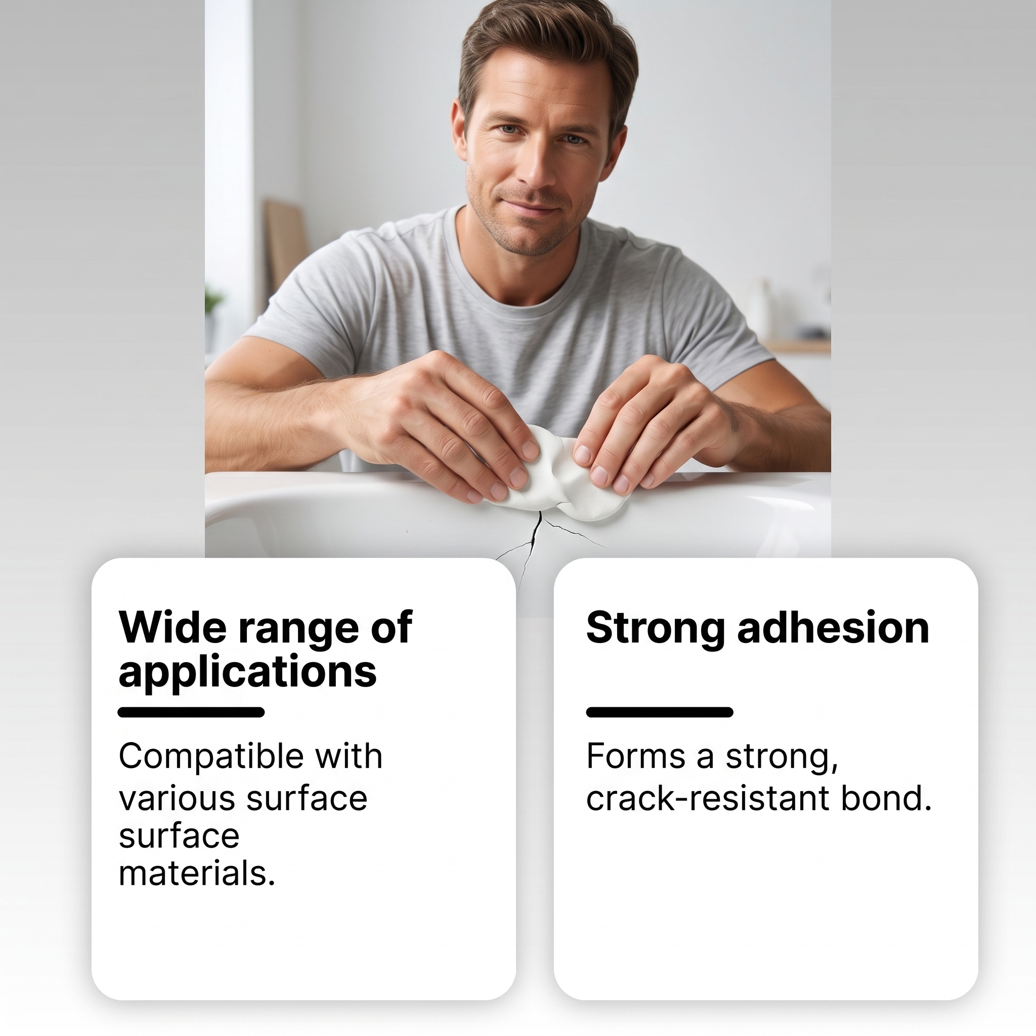 Multi Functional AB Repair Adhesive Metal Ceramic Wood Crack Hole Bonding Daily Strong