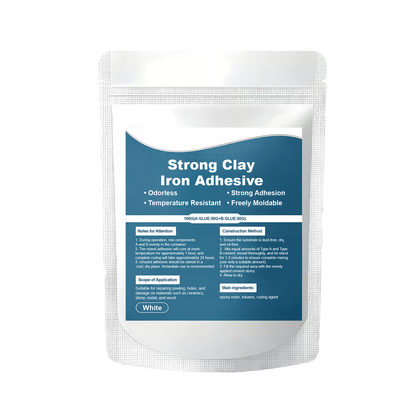 Multi Functional AB Repair Adhesive Metal Ceramic Wood Crack Hole Bonding Daily Strong