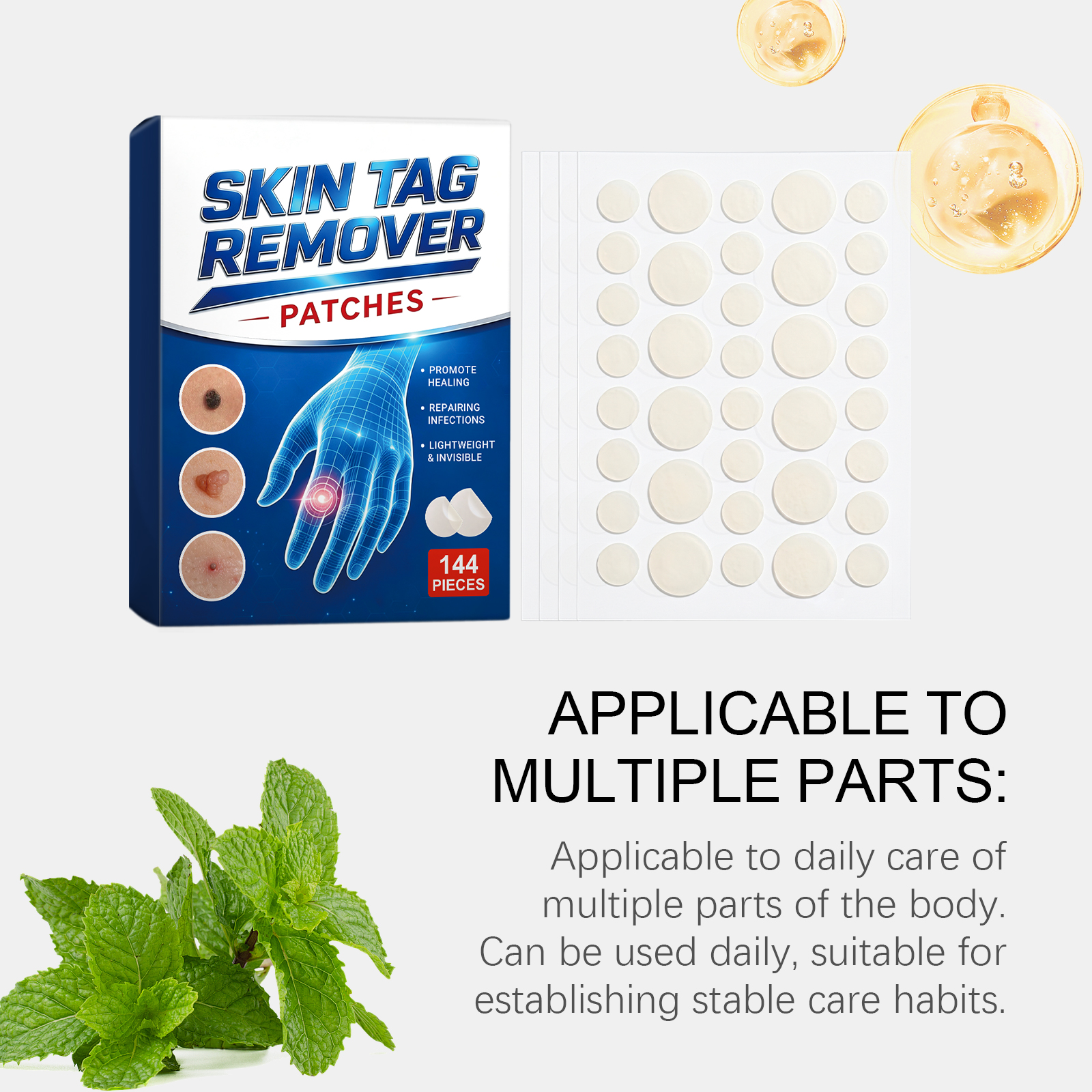 Skin Care Patch Cleanses Local Body Skin Nourishes Smoothens Tender Daily Care Patch