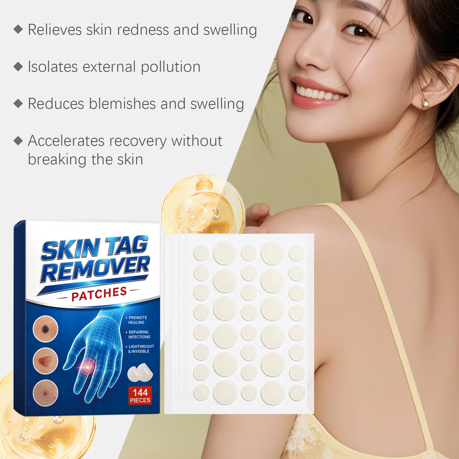 Skin Care Patch Cleanses Local Body Skin Nourishes Smoothens Tender Daily Care Patch