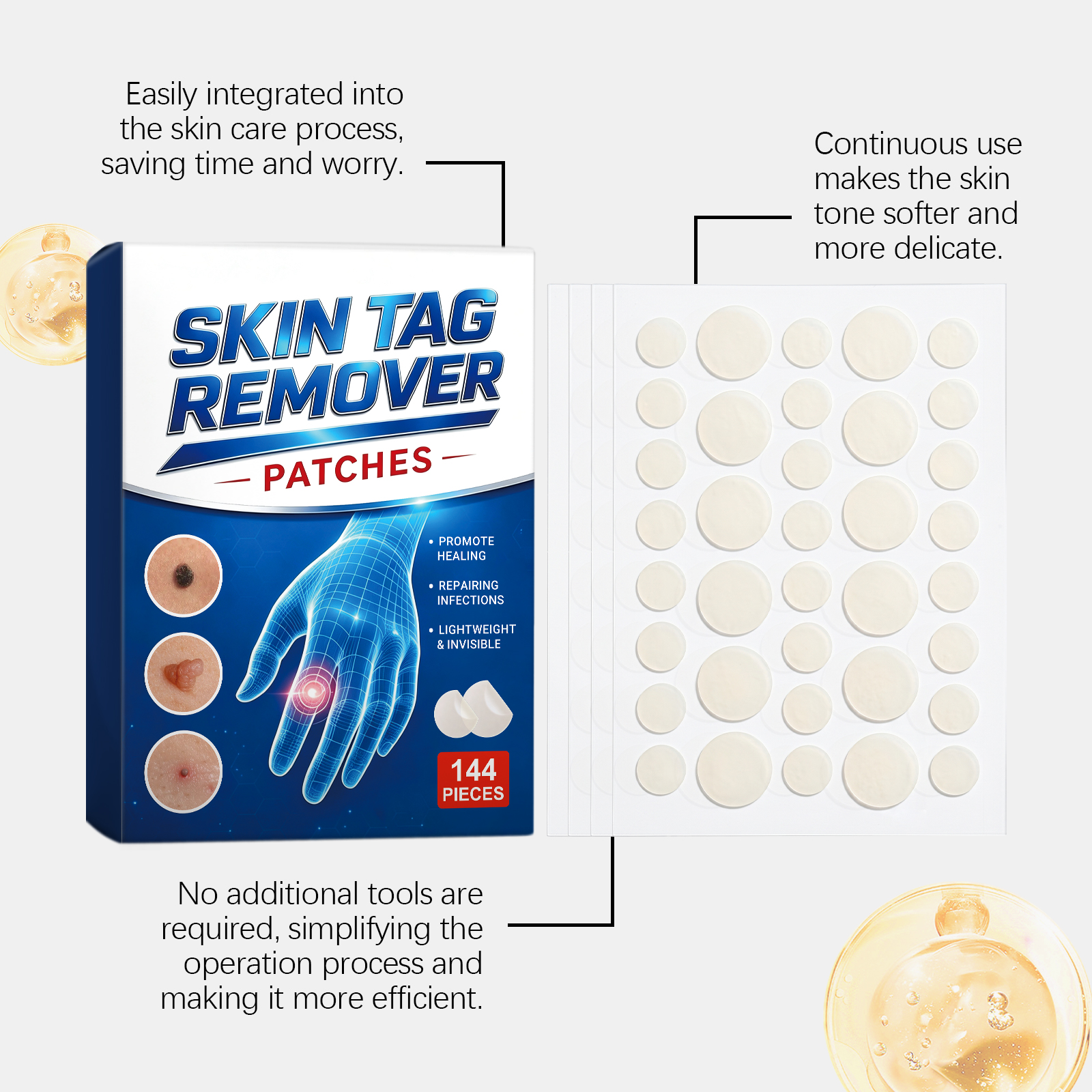 Skin Care Patch Cleanses Local Body Skin Nourishes Smoothens Tender Daily Care Patch