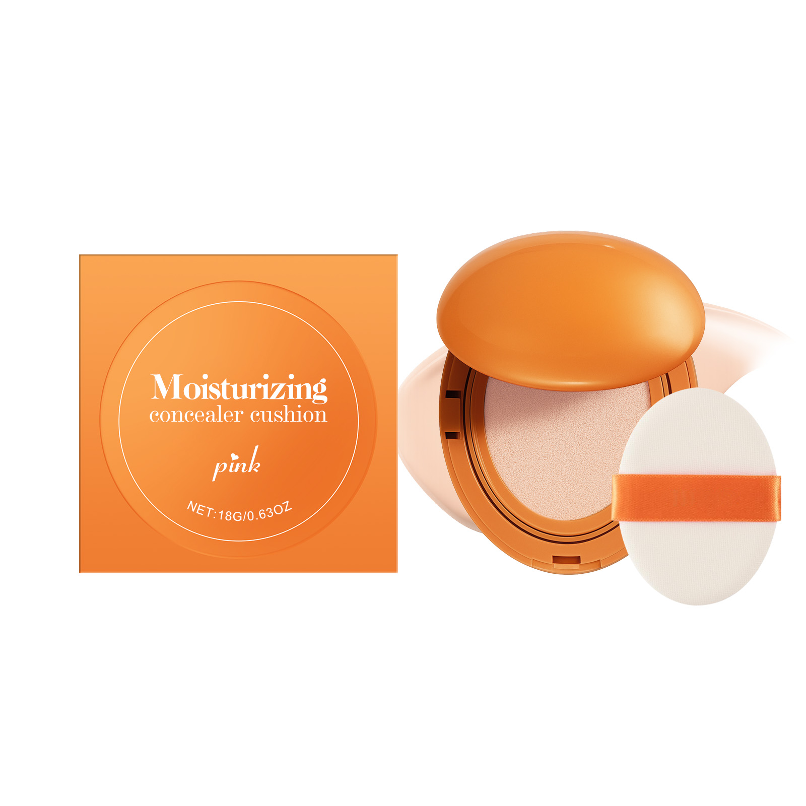 (Brown) Moisturizing Concealer Cushion Natural Longlasting Light Close Fit Tone Modify Hydrating Matte Facial Daily Makeup