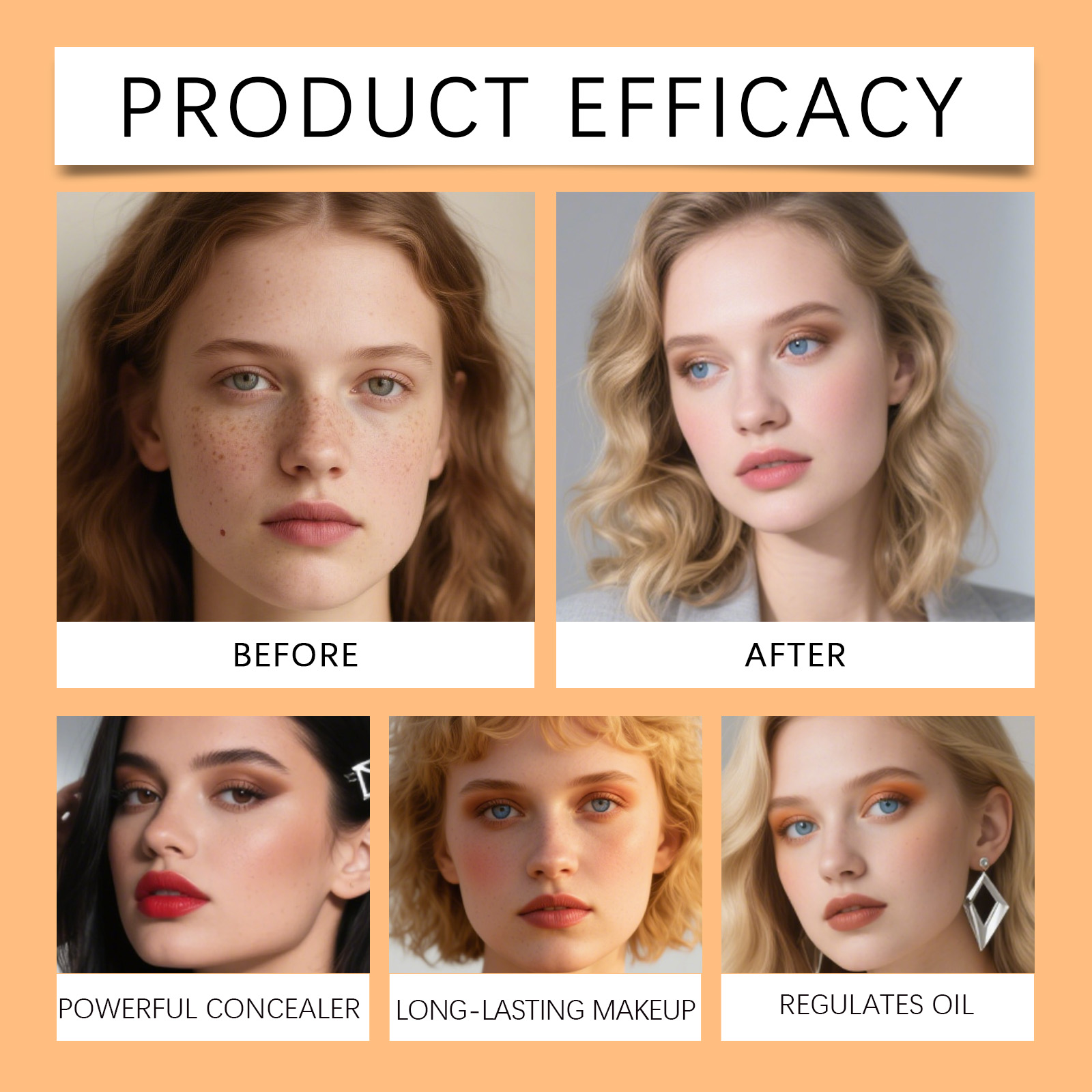(Brown) Moisturizing Concealer Cushion Natural Longlasting Light Close Fit Tone Modify Hydrating Matte Facial Daily Makeup