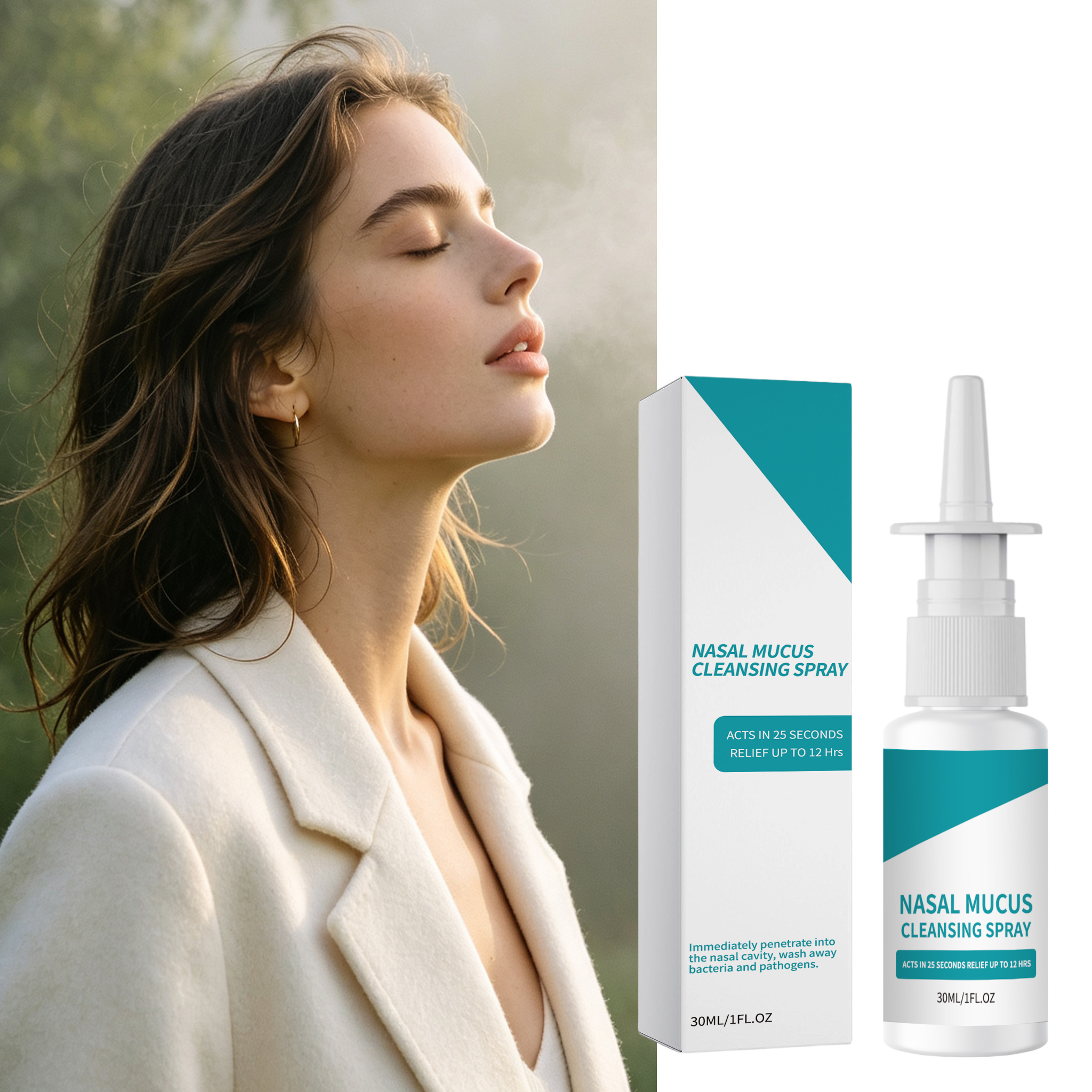 Nasal Mucus Cleansing Spray Mild Formula Cleanses Moisturizes Nasal Interior Comfortable Refreshing Daily Care