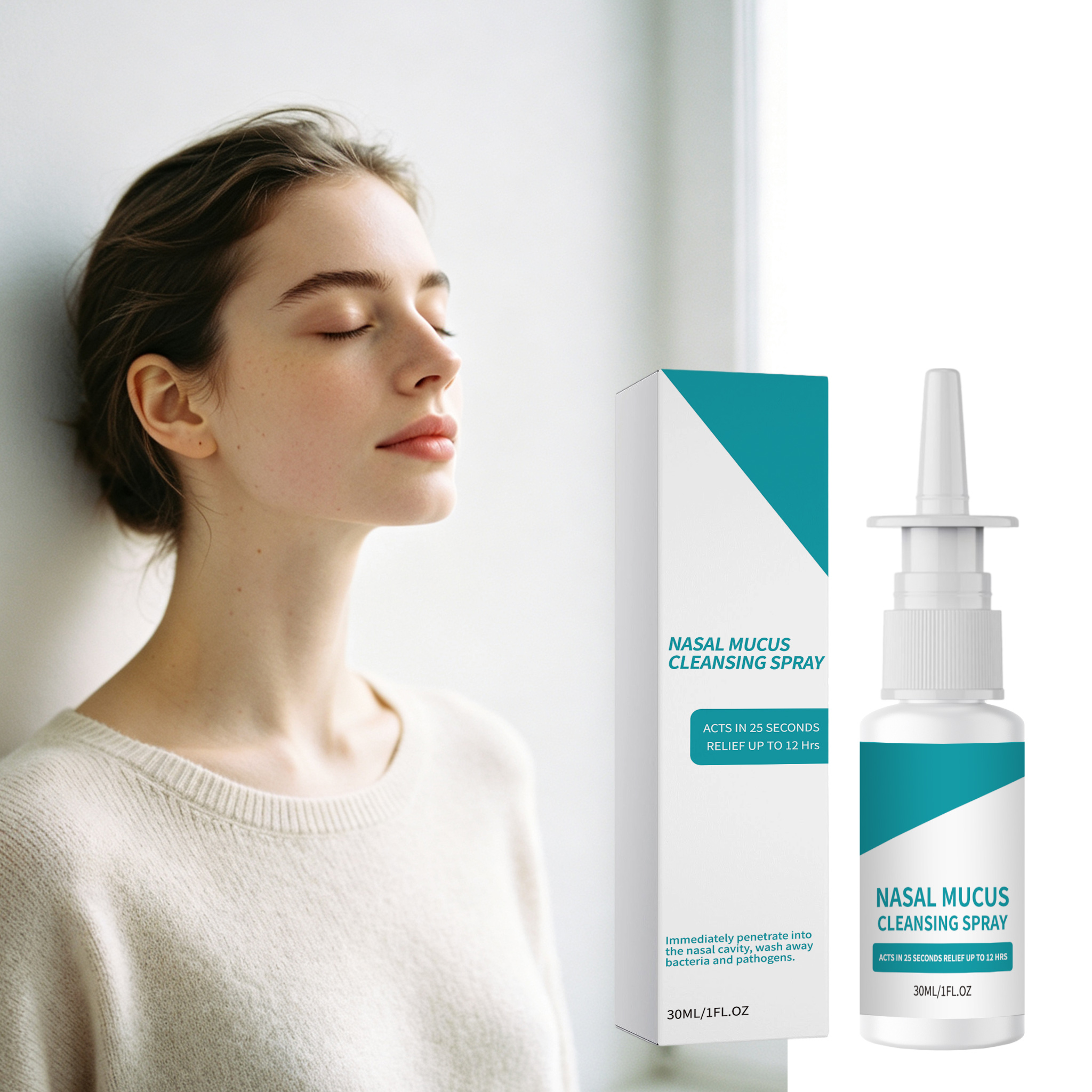 Nasal Mucus Cleansing Spray Mild Formula Cleanses Moisturizes Nasal Interior Comfortable Refreshing Daily Care