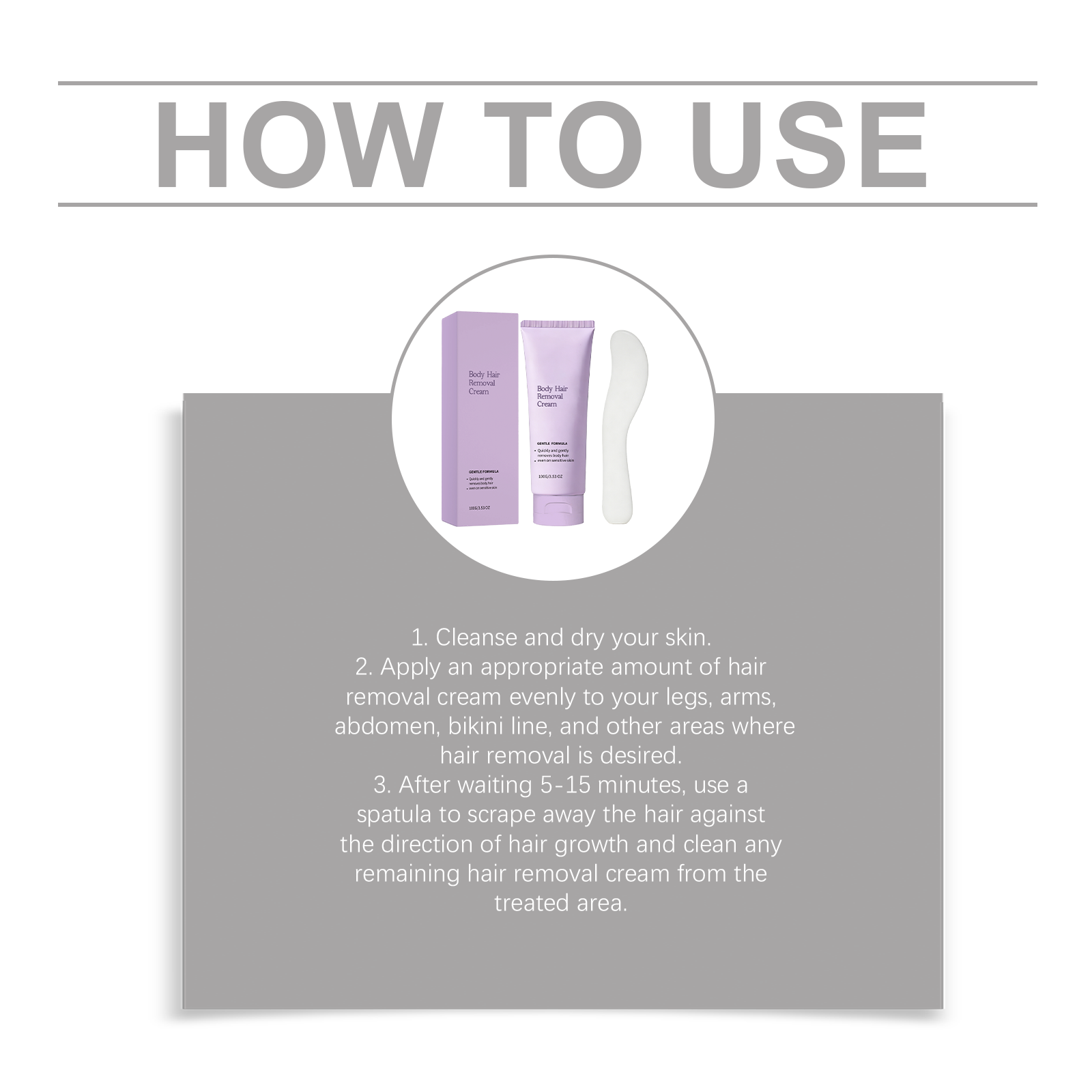 Body Depilatory Cream Mild Moisturizing Gentle Skin Cleansing Body Skin Easy Rinse Portable Hair Removal