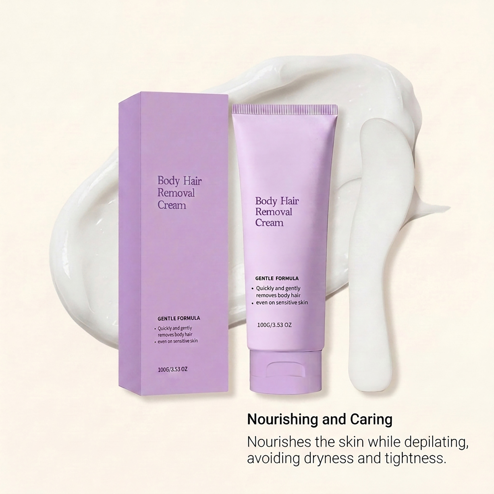 Body Depilatory Cream Mild Moisturizing Gentle Skin Cleansing Body Skin Easy Rinse Portable Hair Removal