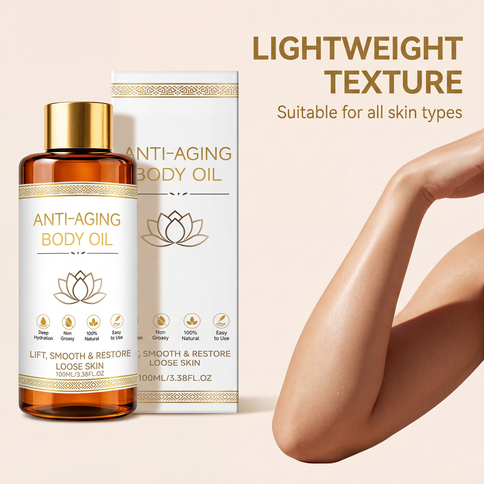Body Oil Firming Texture Skin Smoothing Hydrating Locking Brightening Complexion Whole Body Care