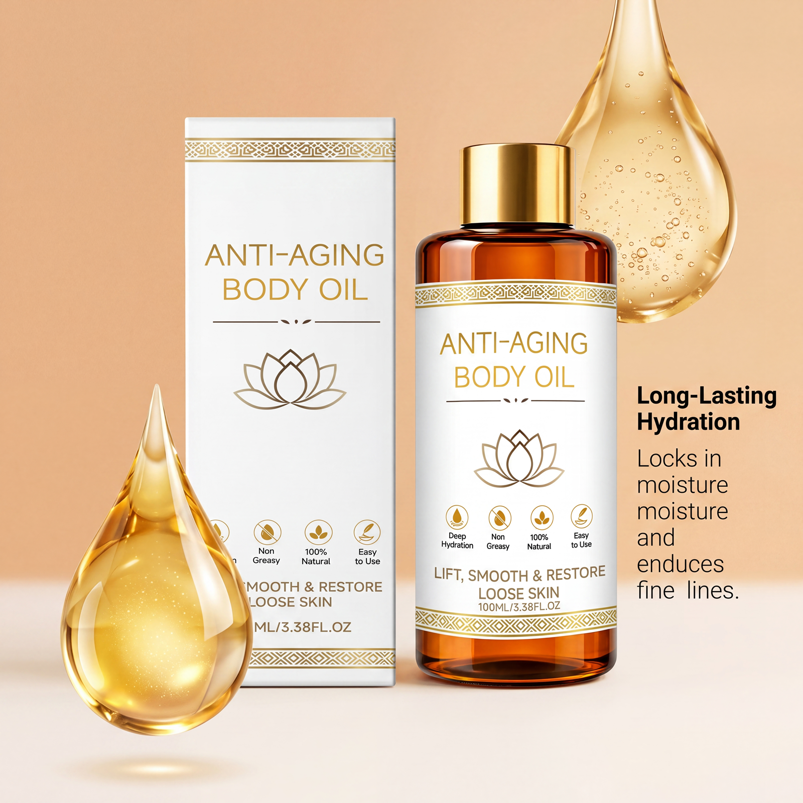 Body Oil Firming Texture Skin Smoothing Hydrating Locking Brightening Complexion Whole Body Care
