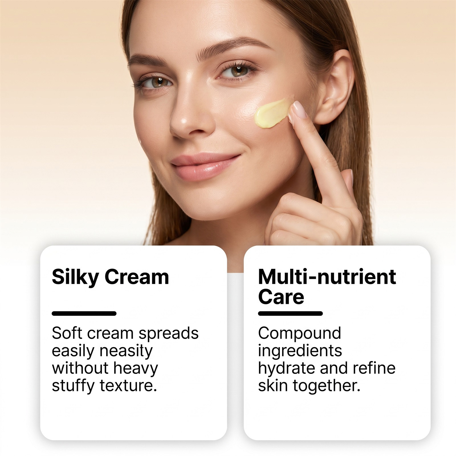 Moisturizing Nourishing Care Cream Daily Soft Facial Skin Refreshing Non Sticky Smooth Clear Delicate Face Lotion