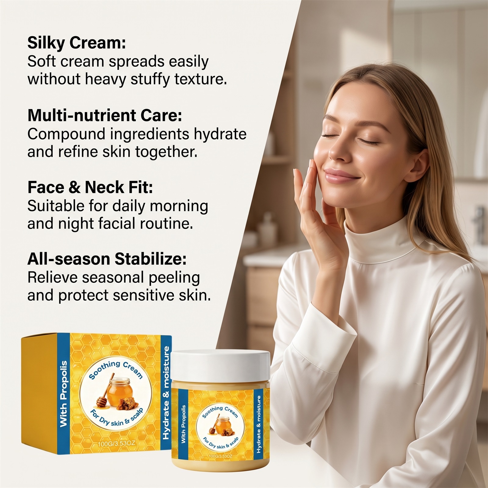 Moisturizing Nourishing Care Cream Daily Soft Facial Skin Refreshing Non Sticky Smooth Clear Delicate Face Lotion
