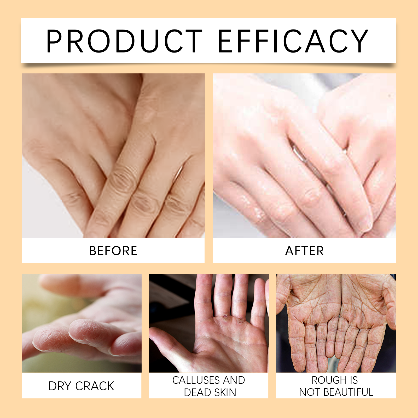 Honey Peel Off Hand Mask Gently Clean Dead Skin Repair Moisturize Nourish Soften Hand Foot Skin