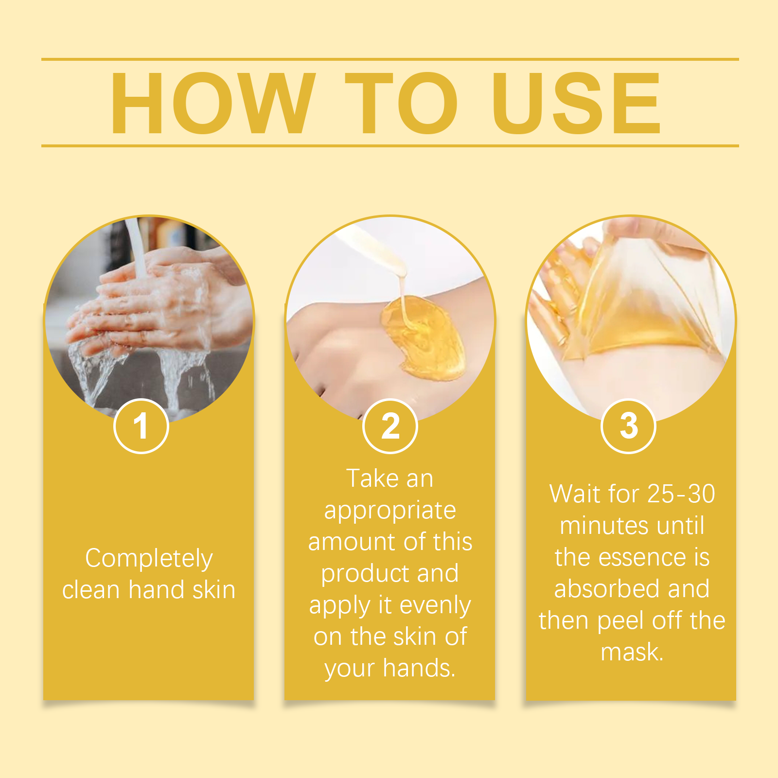 Honey Peel Off Hand Mask Gently Clean Dead Skin Repair Moisturize Nourish Soften Hand Foot Skin