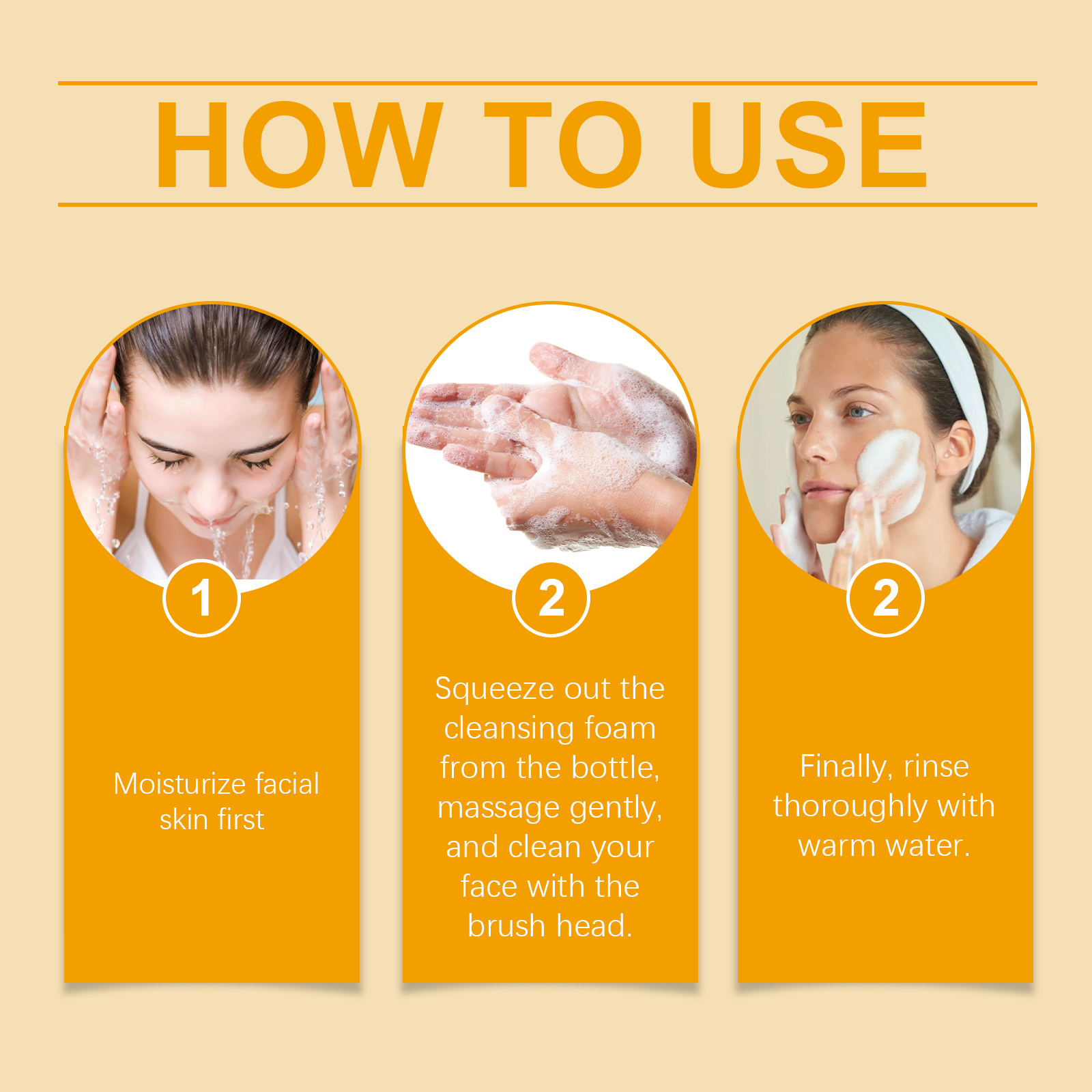Turmeric Facial Cleanser Gentle Cleansing Pore Care Oil Control Moisturizing For Daily Face Wash 100ml