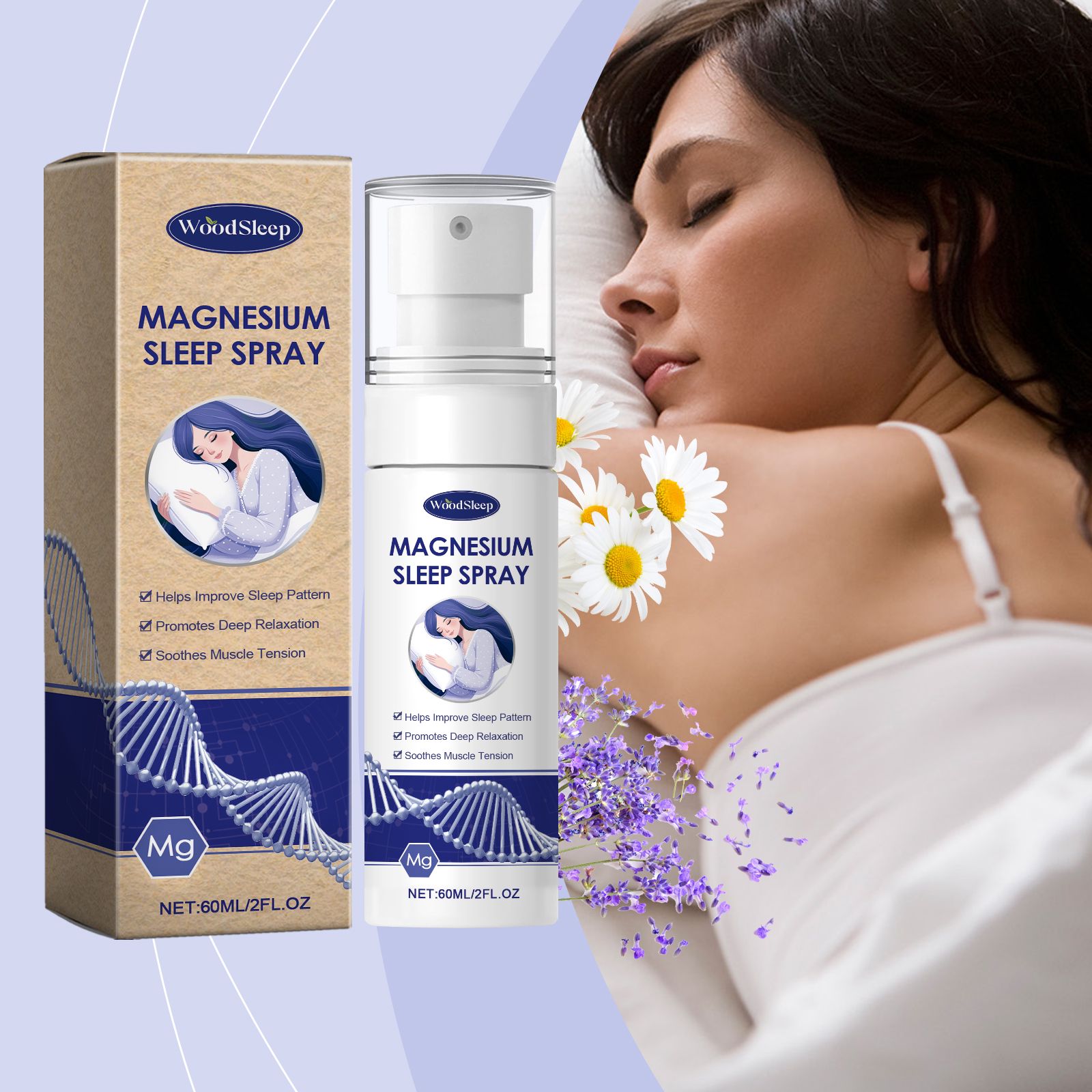 Magnesium Oil Spray With Lavender For Sleep Support And Body Relaxation