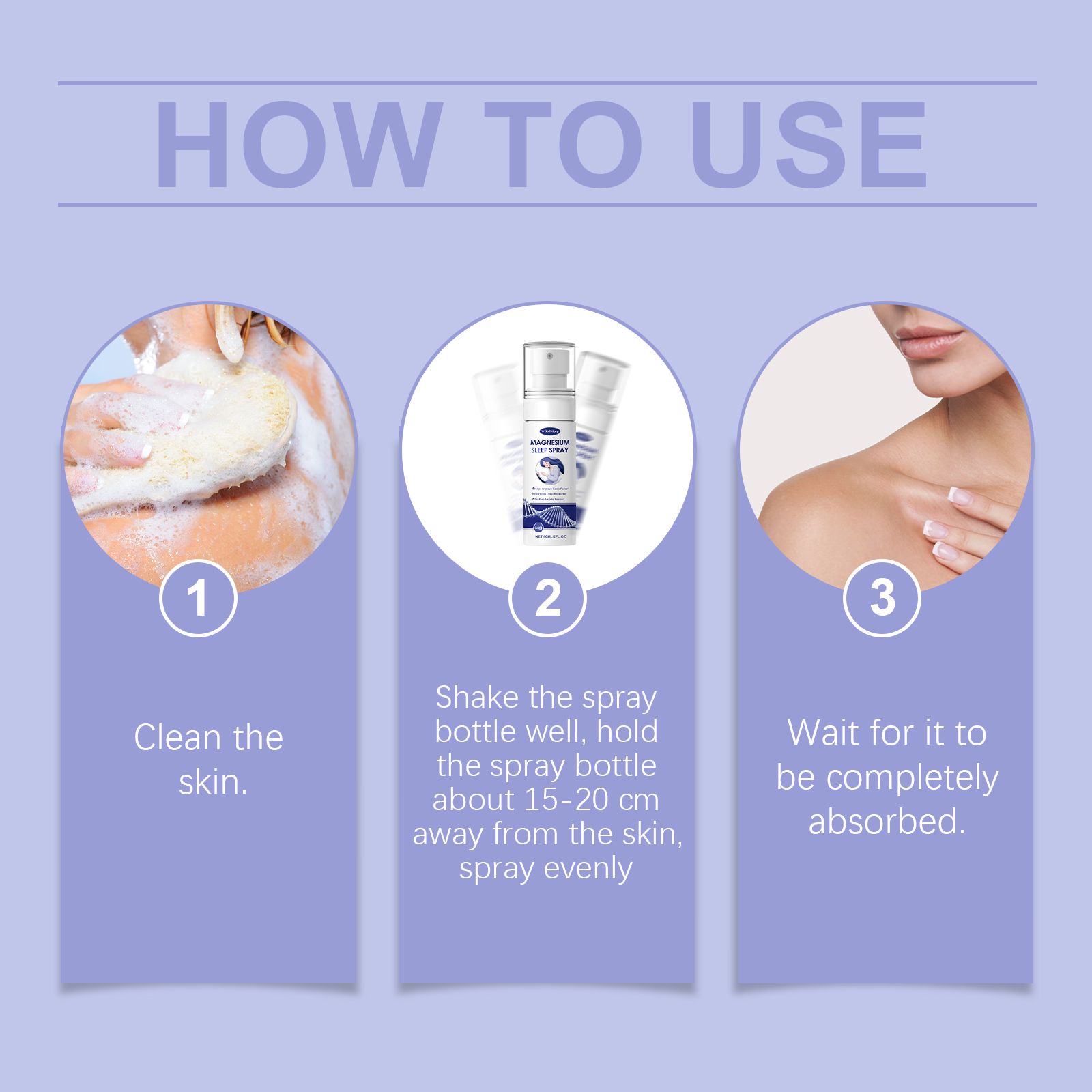 Magnesium Oil Spray With Lavender For Sleep Support And Body Relaxation