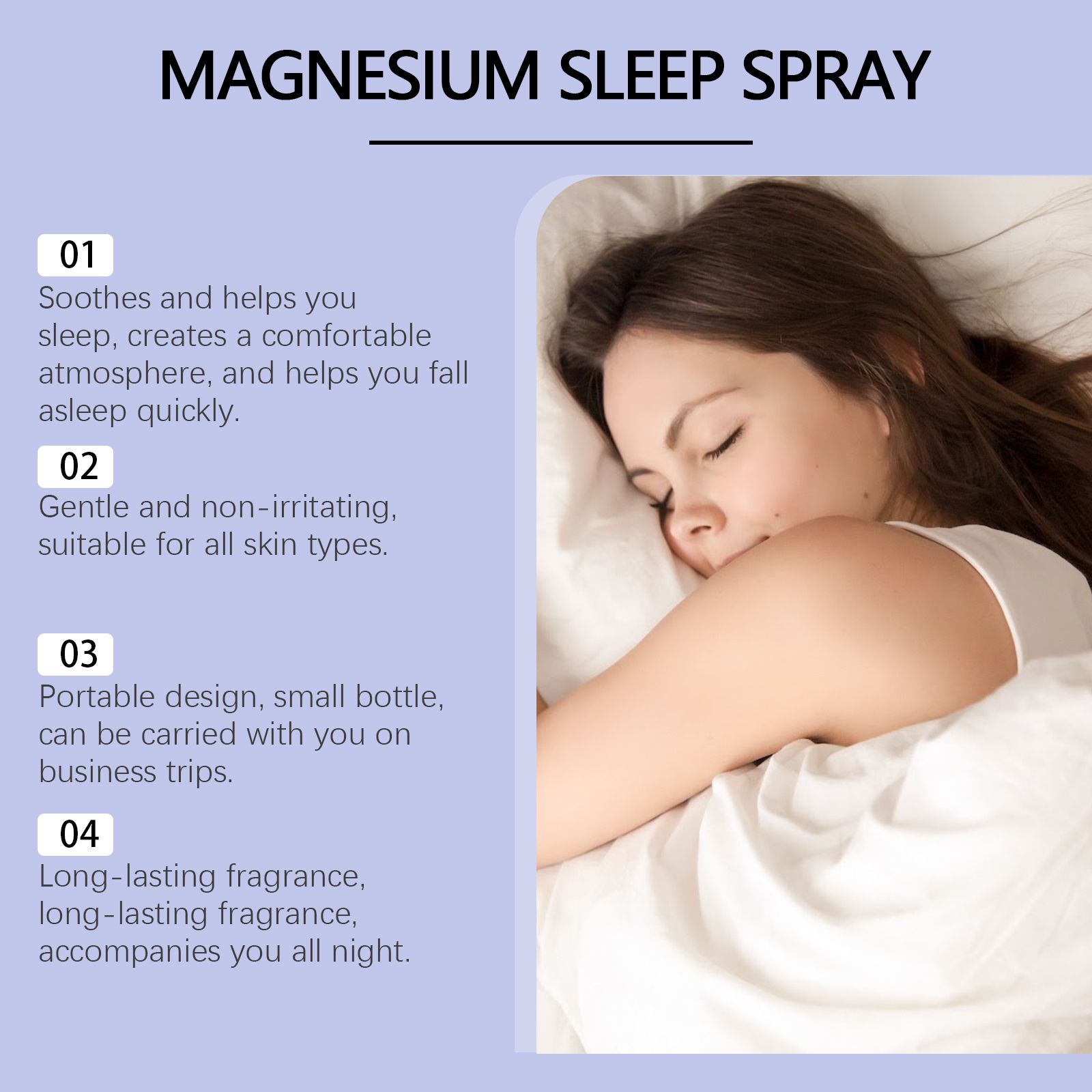 Magnesium Oil Spray With Lavender For Sleep Support And Body Relaxation