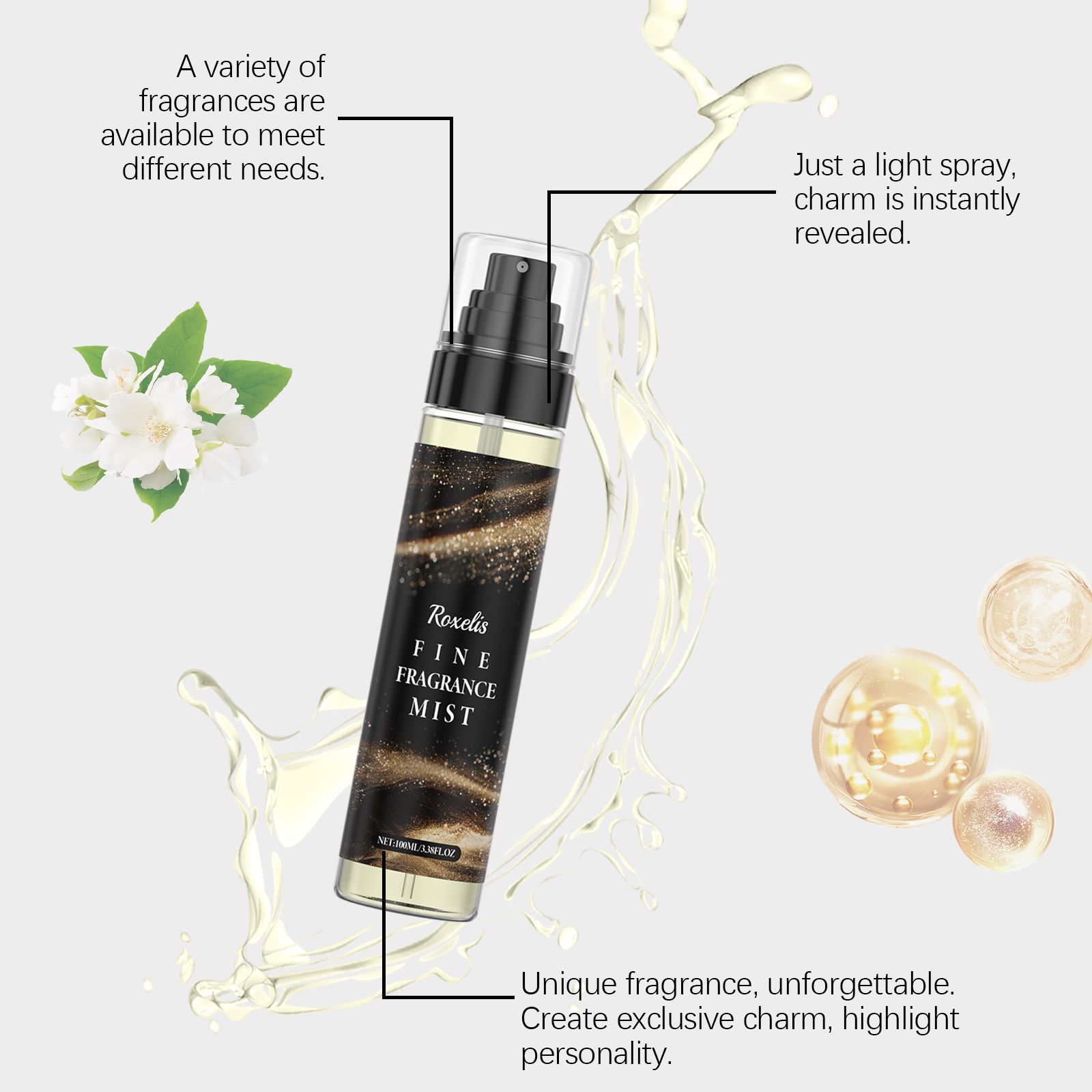 Body Perfume Spray Fresh Long Lasting Portable For Daily Wear And Dating