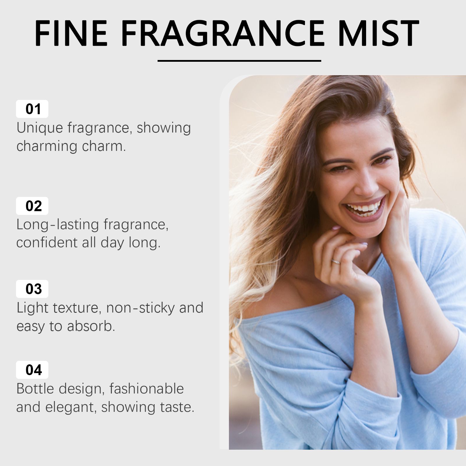 Body Perfume Spray Fresh Long Lasting Portable For Daily Wear And Dating