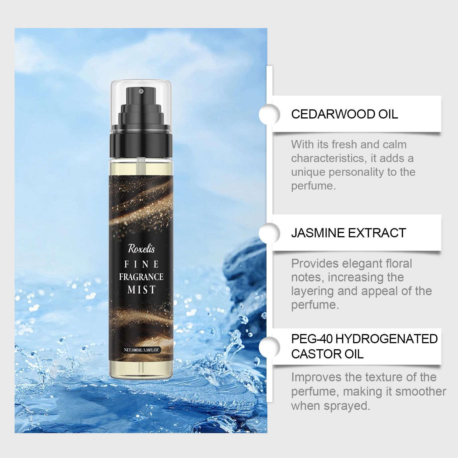 Body Perfume Spray Fresh Long Lasting Portable For Daily Wear And Dating