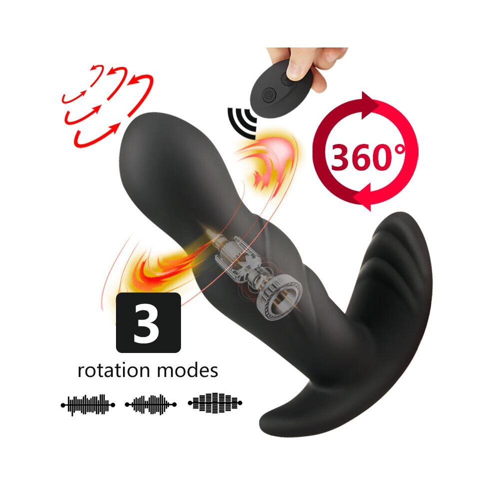 (Purple) Male Vibrating Prostate Massager Stimulator Anal Vibrator Anal Plug Adult Men Couples Gay Sex Toys for Beginner and Advanced Player Ergonomic Design 360 Degree Rotating 10 Vibration Modes