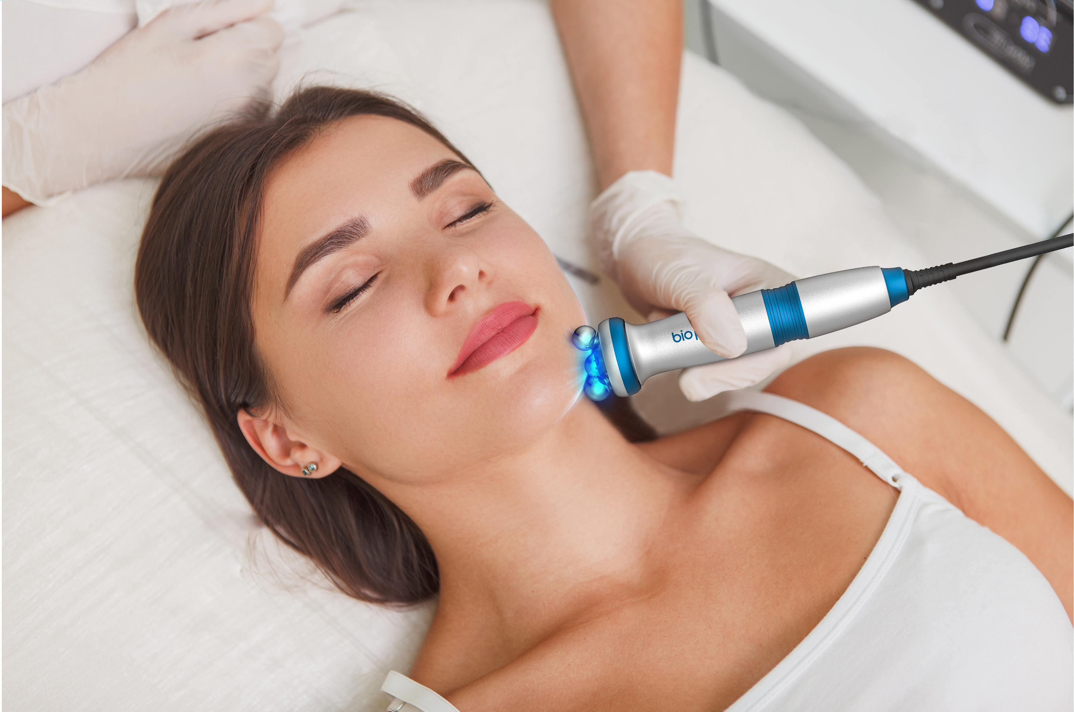 Bio Pen T6 RF Machine EMS Micro-current Led Light Therapy Electric Facial Massager Radio Frequency Beauty Device for Skin Tightening Face Lifting Facial Shaping Anti-Wrinkle