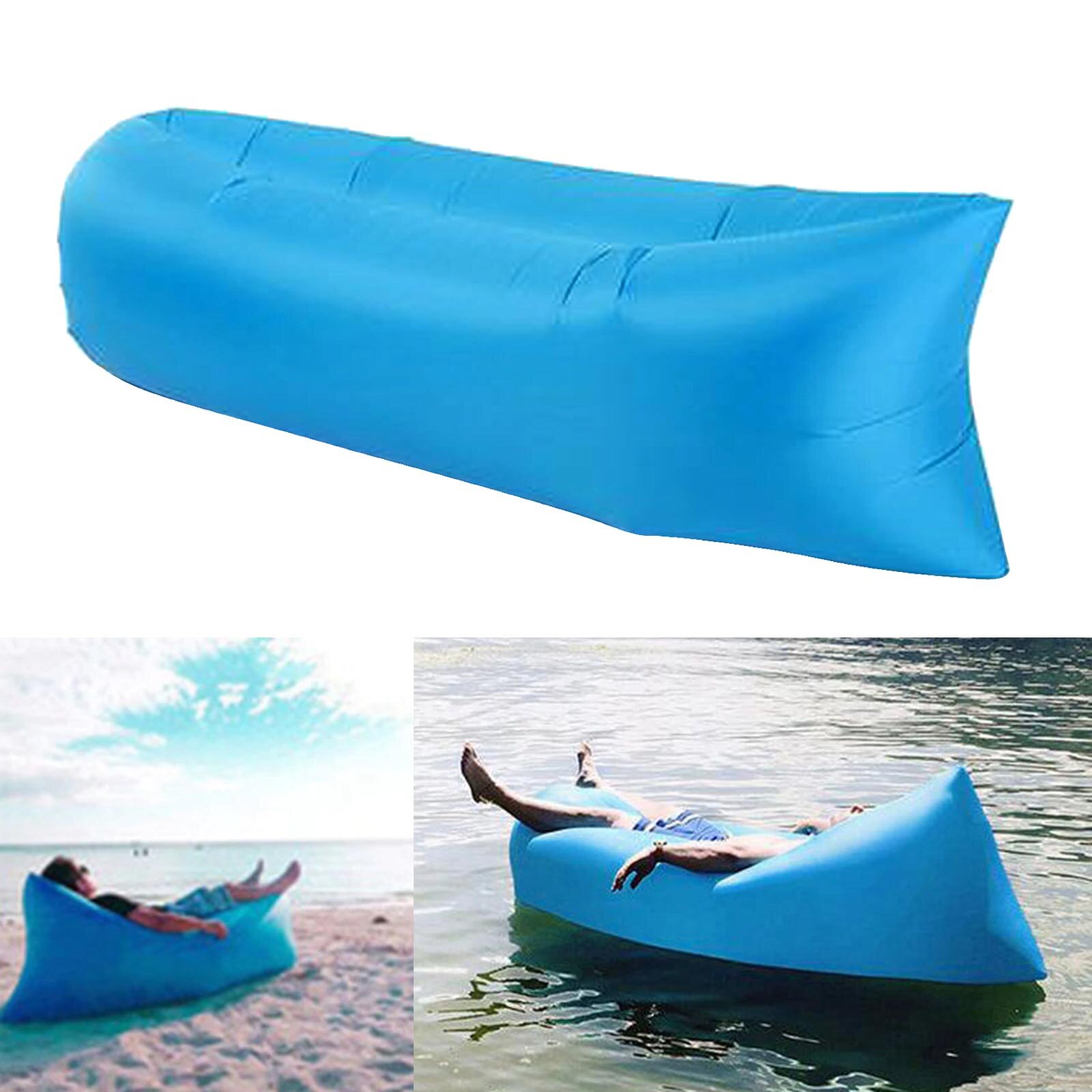 Beach Lazy Bag Outdoor Inflatable Sofa Air Bed Lounger Sofa Sack Hangout Camping Summer Product Fast Inflatable